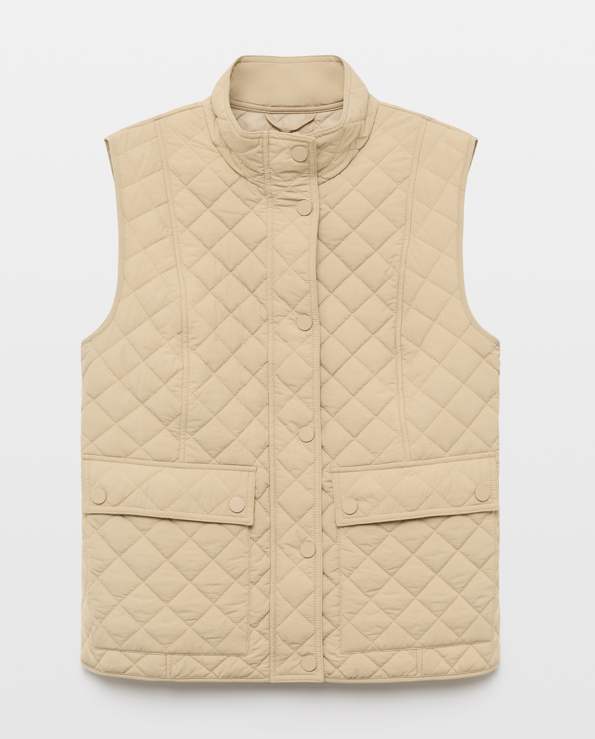 Chaleco guateado de mujer - Woman El Corte Inglés - Beige Beige-4