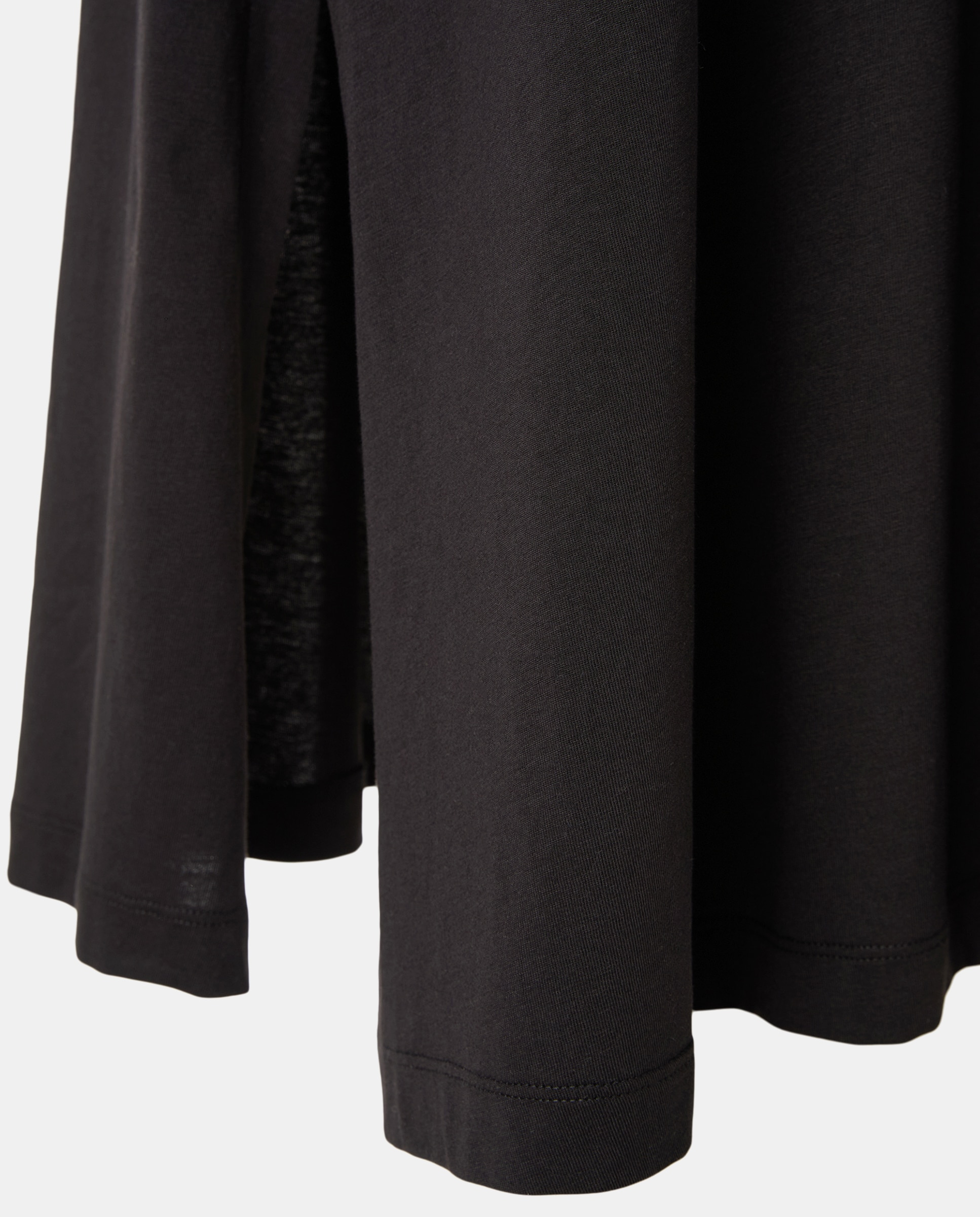 Vestido Comprido Liso com Manga Curta Preto-6