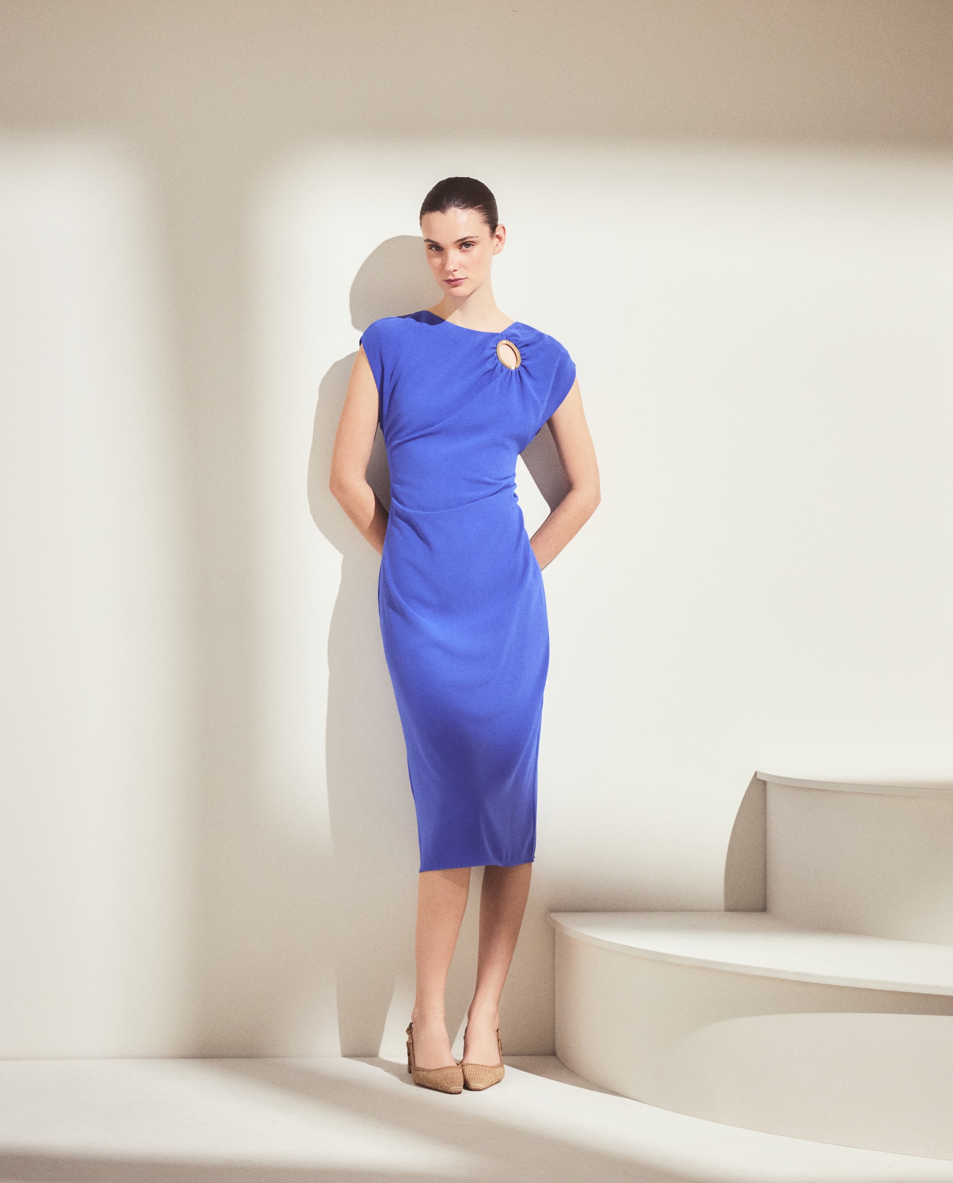 Vestido sin mangas con argolla 400 Azul