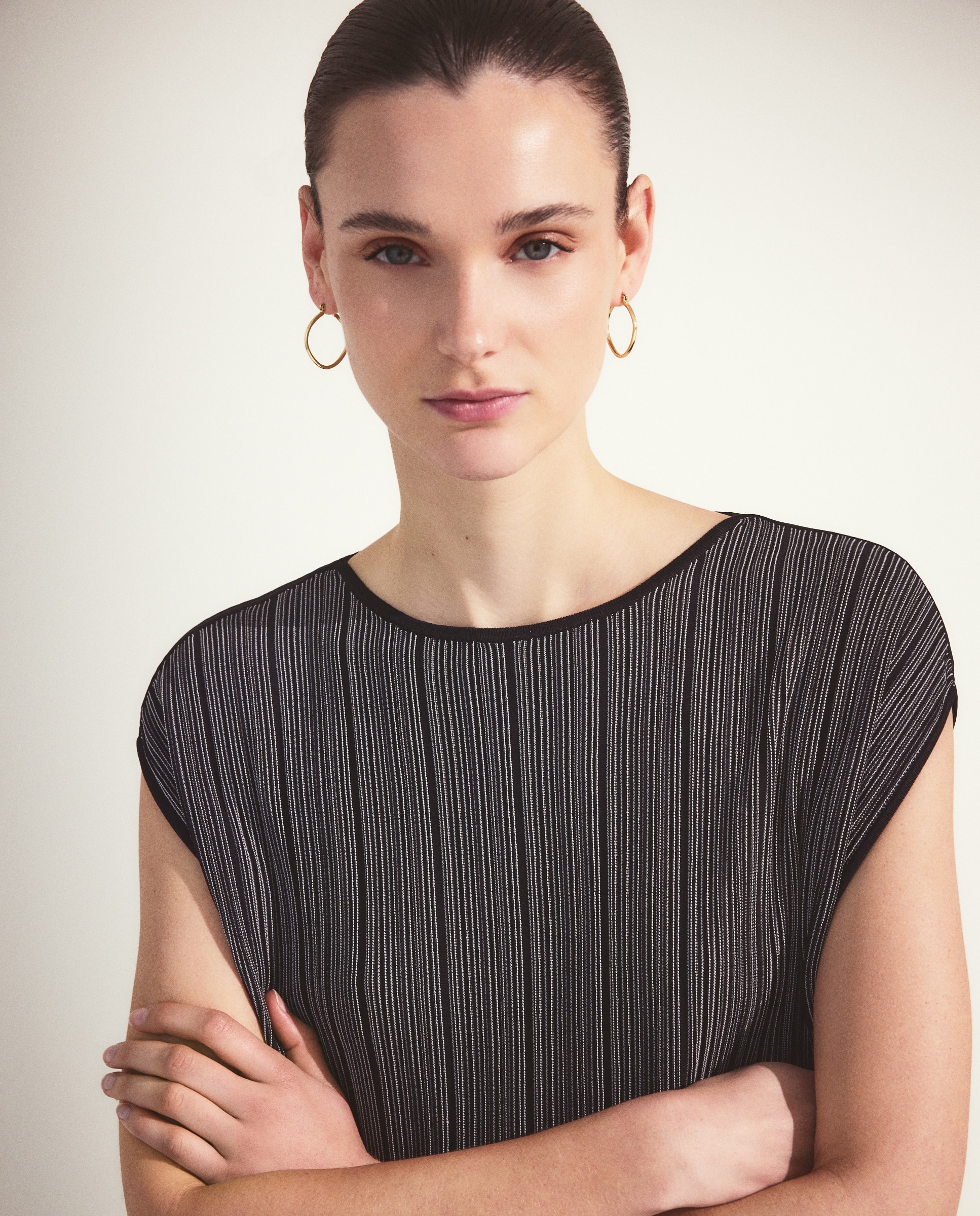 Vestido recto sin mangas tricot - Woman El Corte Inglés - Marrón Negro-3