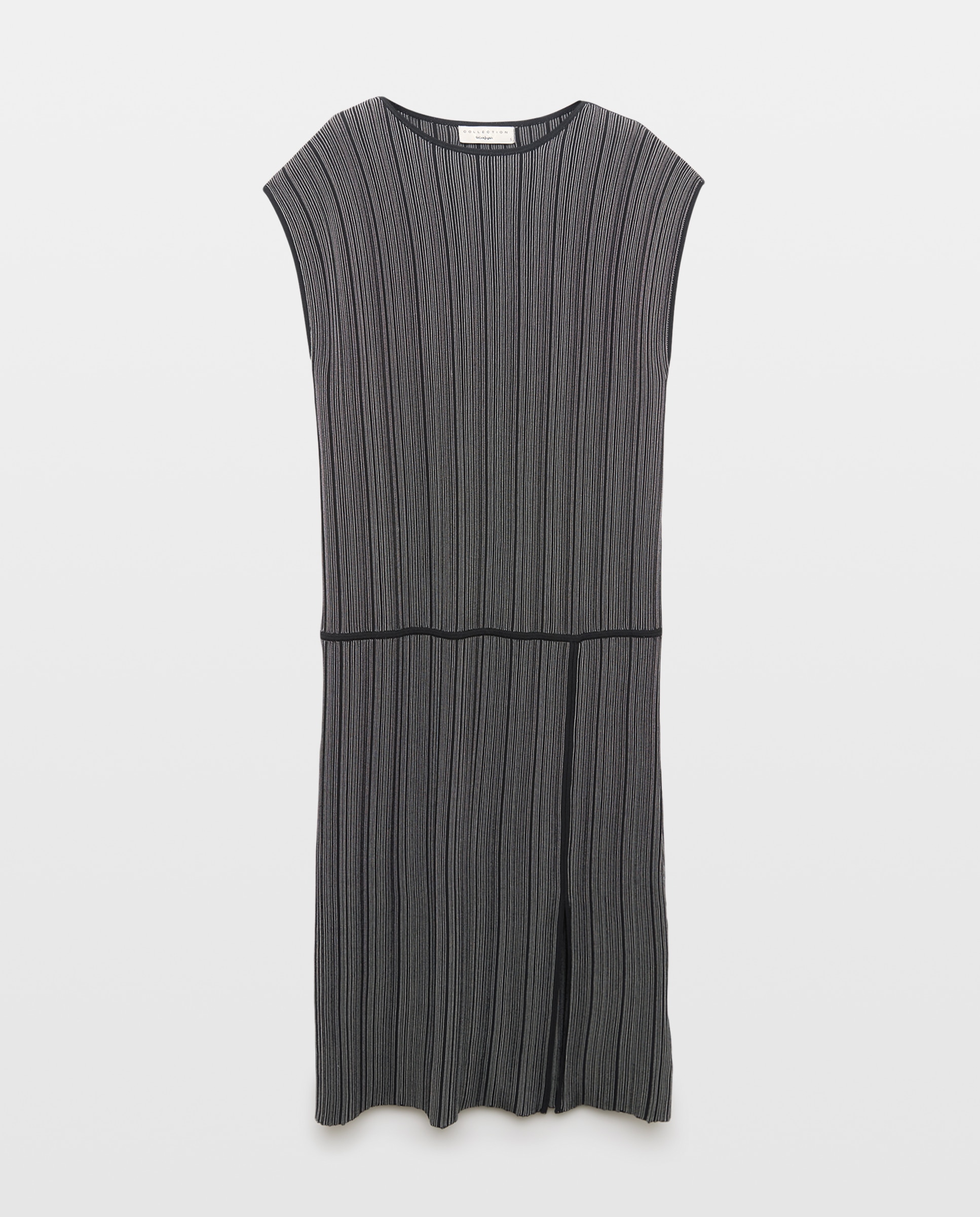Vestido recto sin mangas tricot - Woman El Corte Inglés - Marrón Negro-5