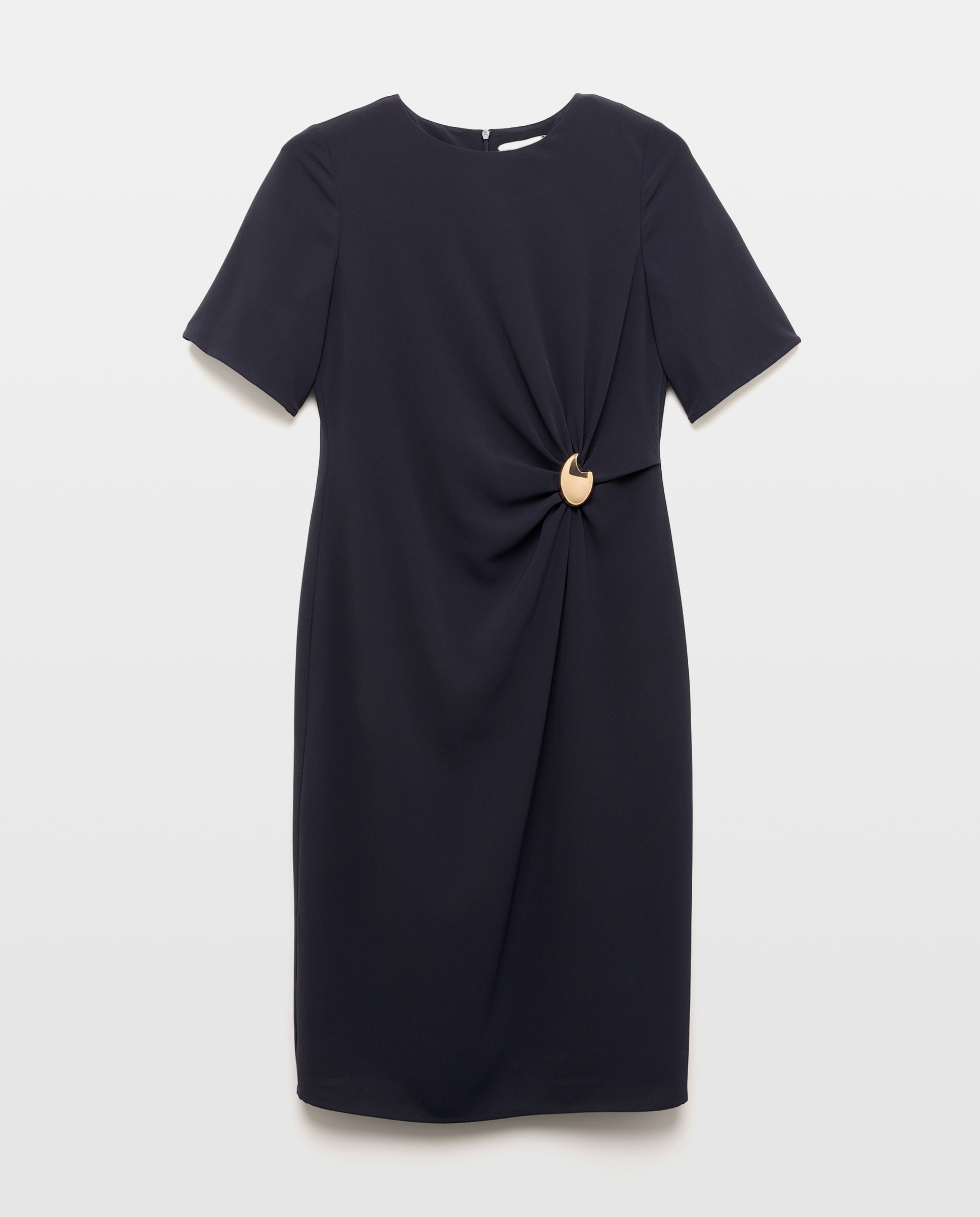 Imagen 5 de Vestido de manga corta con argolla - Woman El Corte Inglés - Azul marino Azul marino