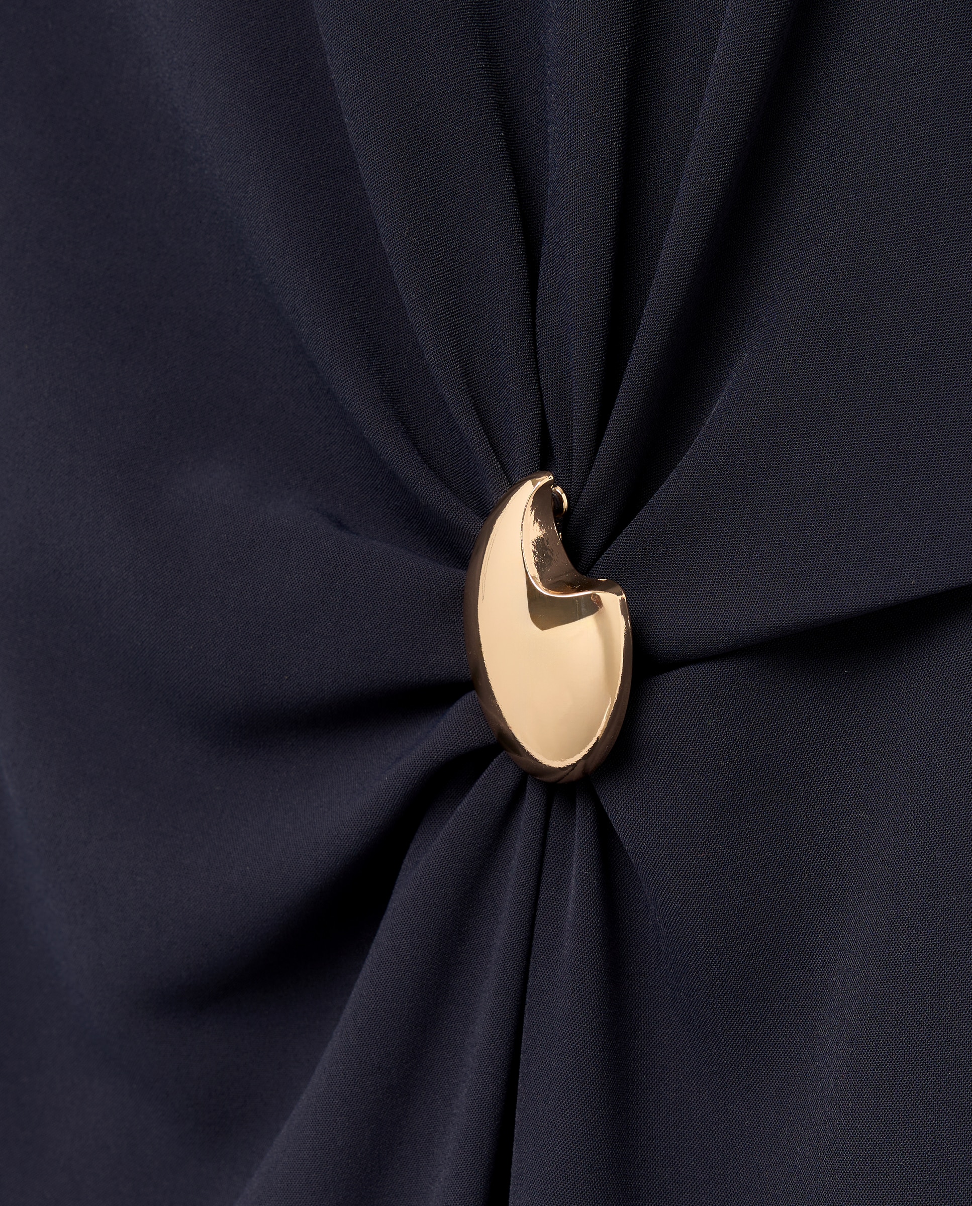 Imagen 6 de Vestido de manga corta con argolla - Woman El Corte Inglés - Azul marino Azul marino