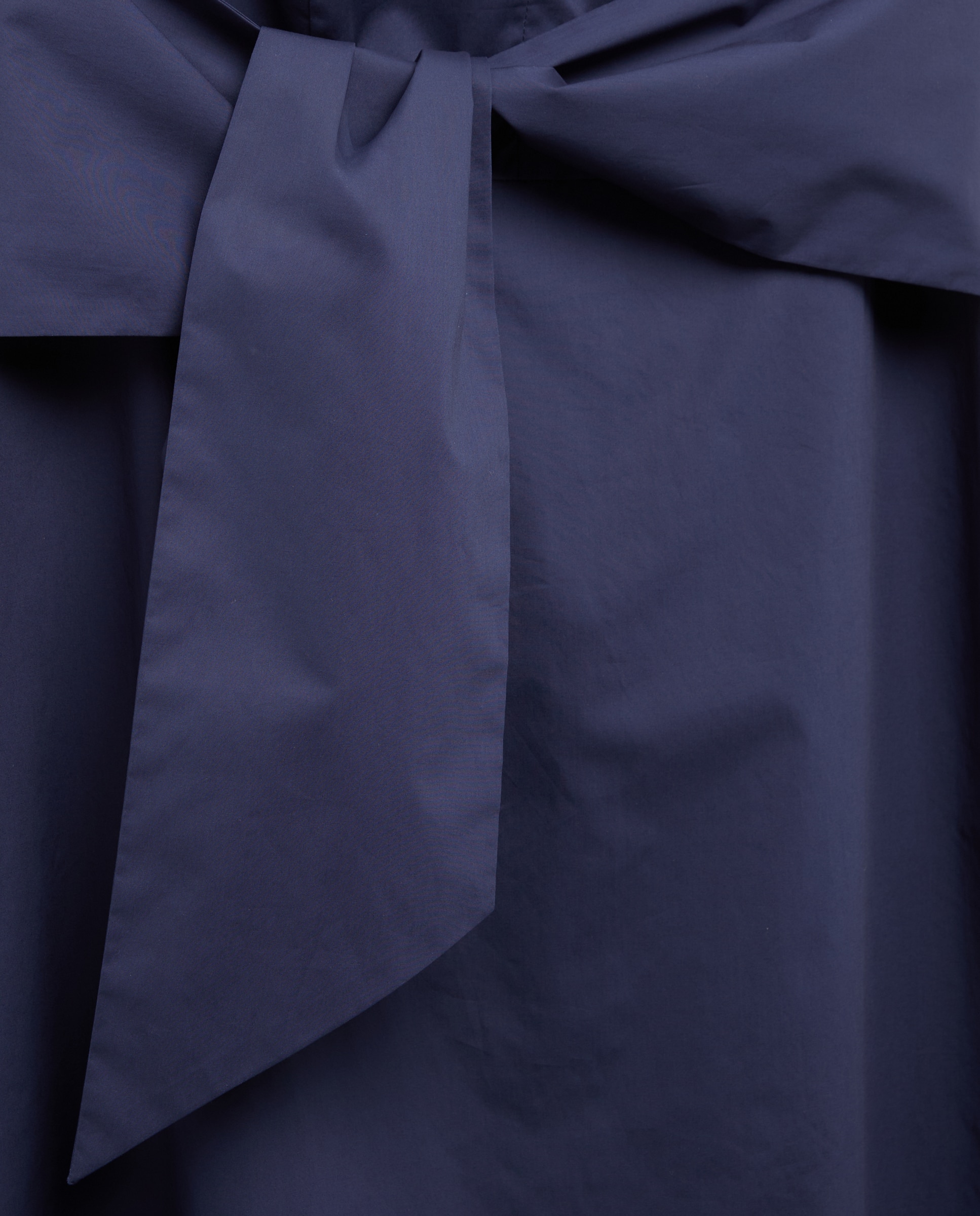 Vestido sem Mangas com Decote em Bico e Laço Azul-marinho-5