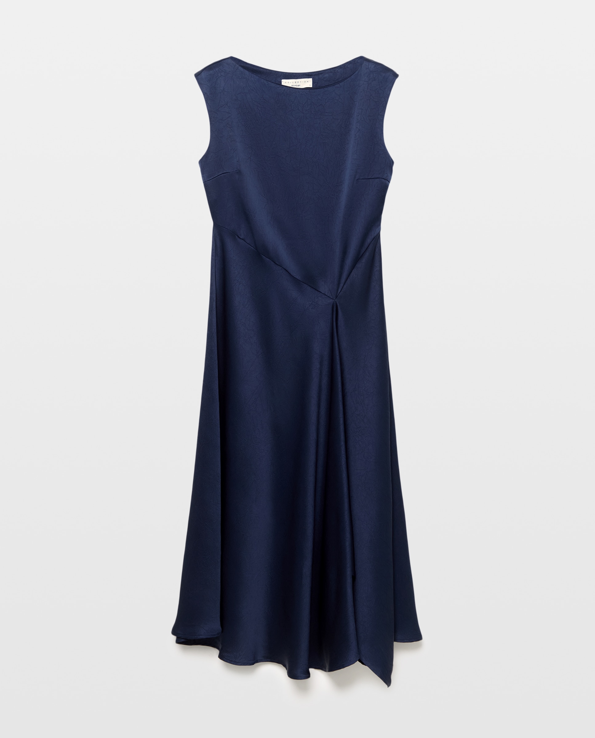 Vestido Liso sem Mangas Azul-marinho-4