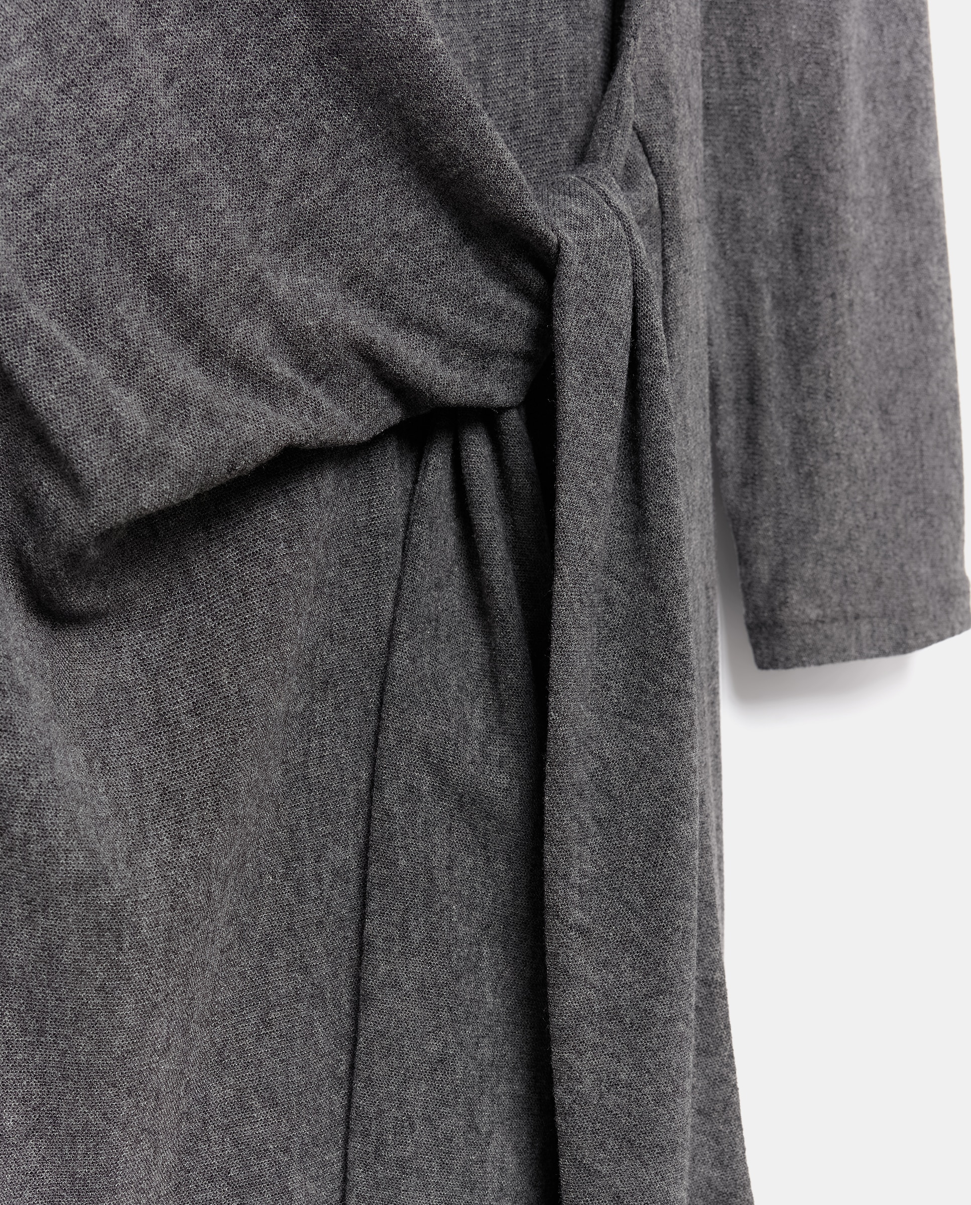 Vestido midi de manga comprida 820 Cinzento Médio-6