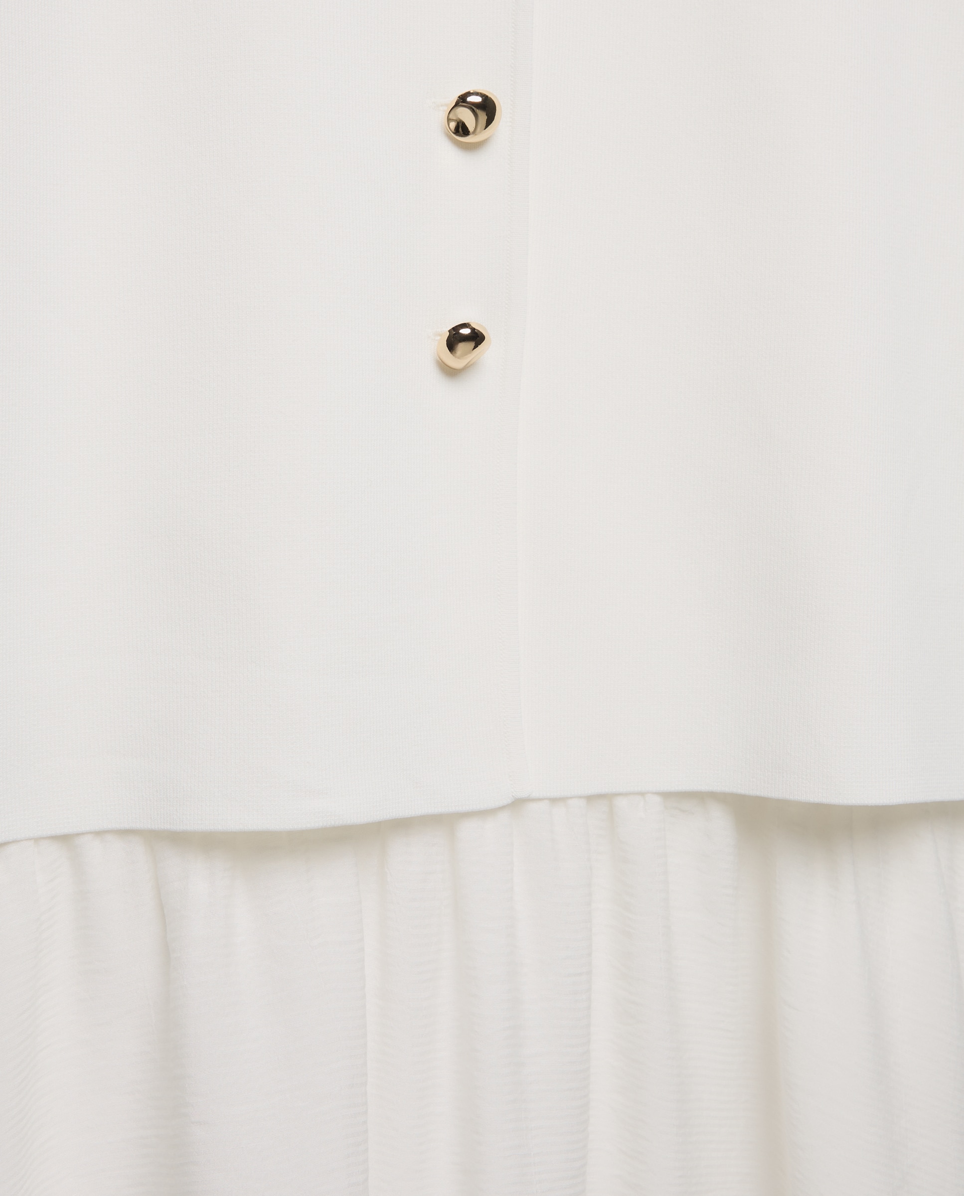Vestido sin mangas combinado con chaleco tricot - Woman El Corte Inglés - 120 Crudo 120 Crudo-6