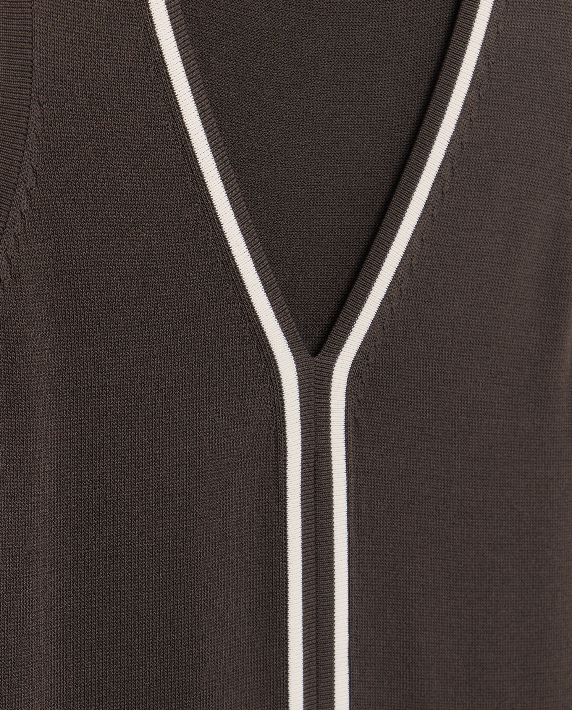 Vestido de Tricot Comprido sem Mangas Castanho-5