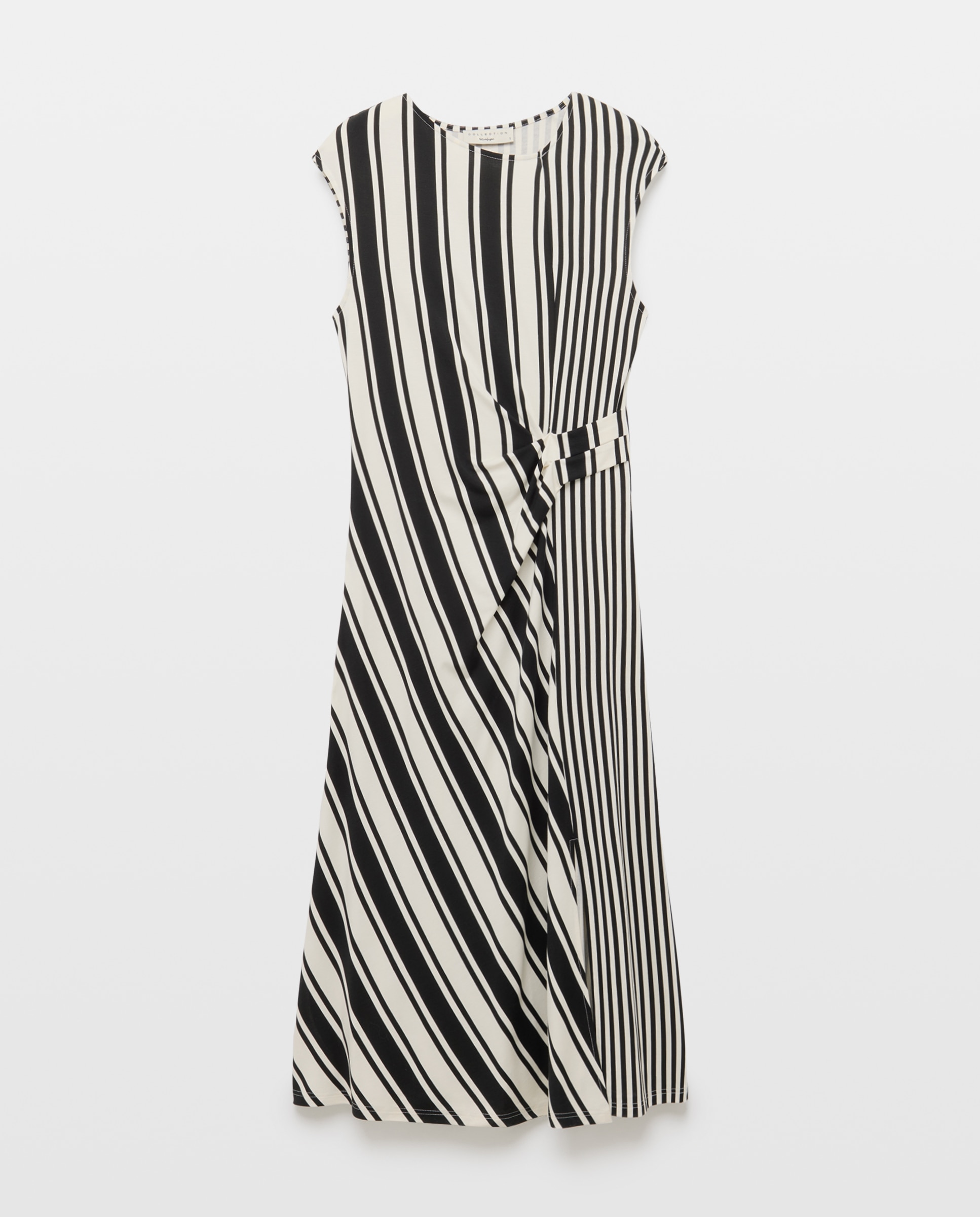 Vestido drapeado circular - Woman El Corte Inglés - Negro Negro-5
