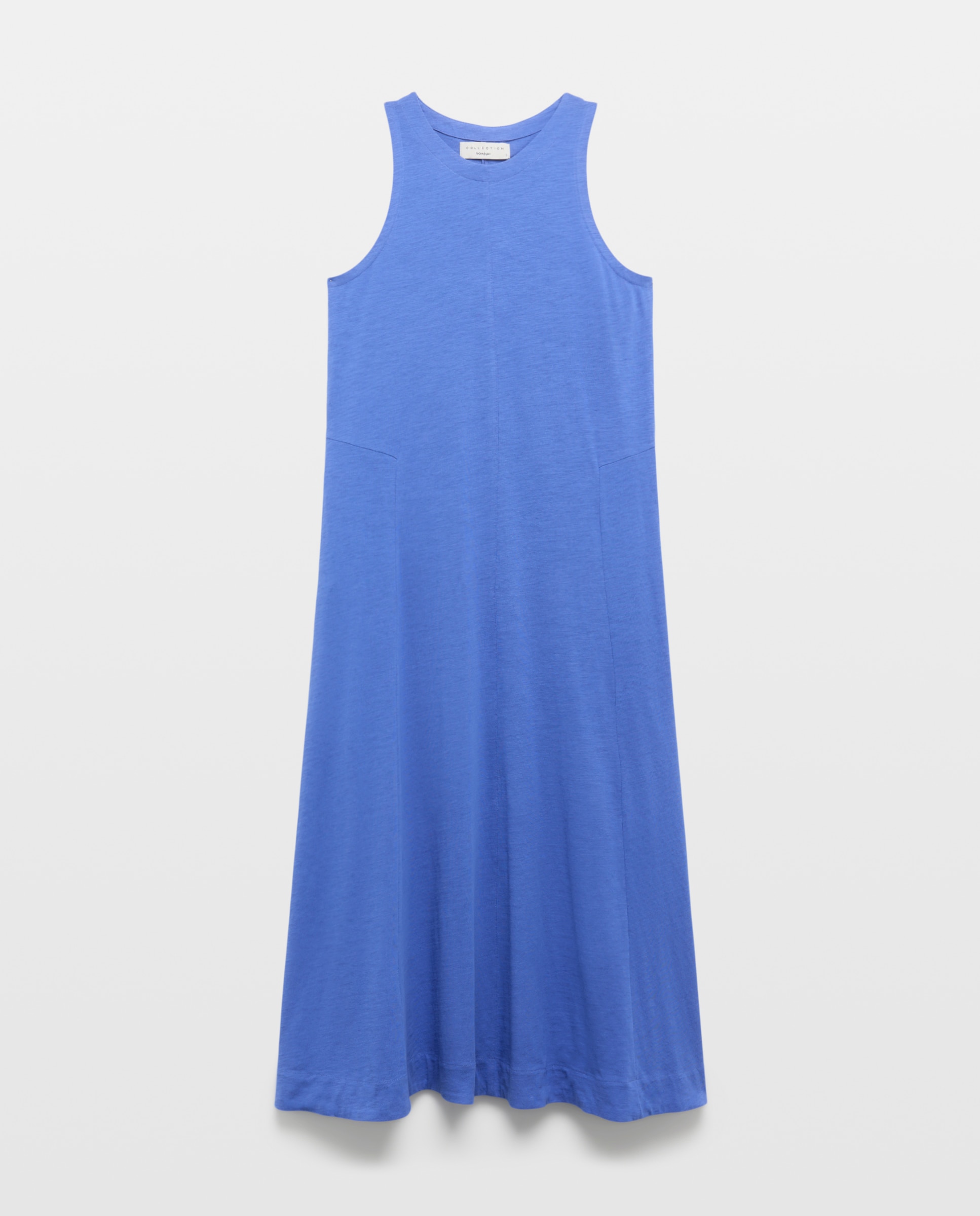 Vestido liso de manga corta - Woman El Corte Inglés - 440 Azulón 440 Azulón-4