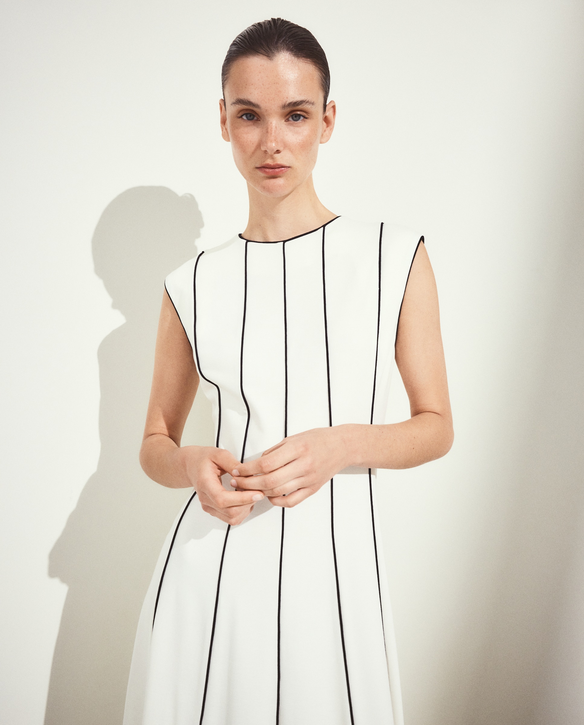 Vestido midi sin mangas - Woman El Corte Inglés - 120 Crudo 120 Crudo-2