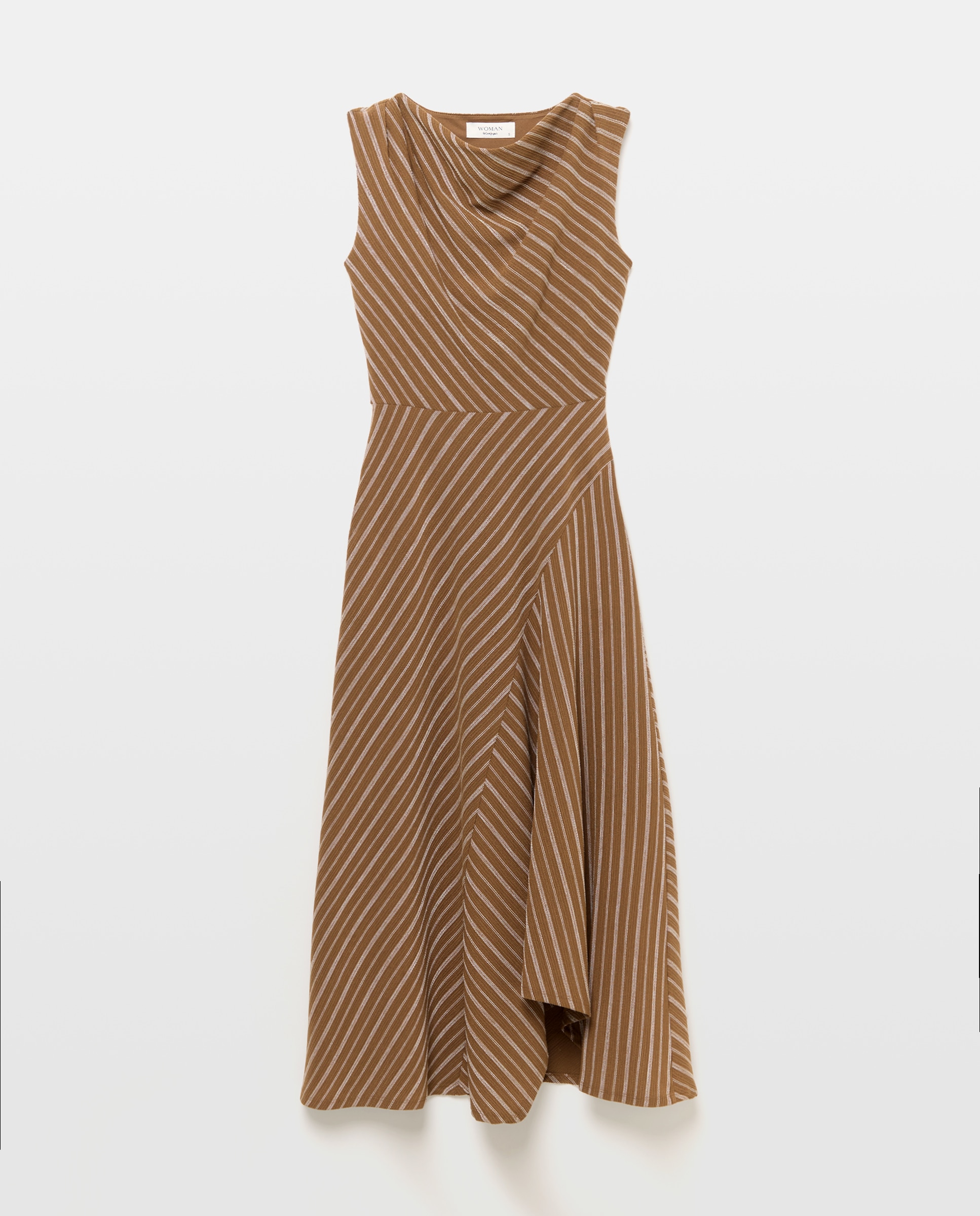 Woman El Corte Inglés - Vestido sin mangas con frunce asimétrico de mujer.