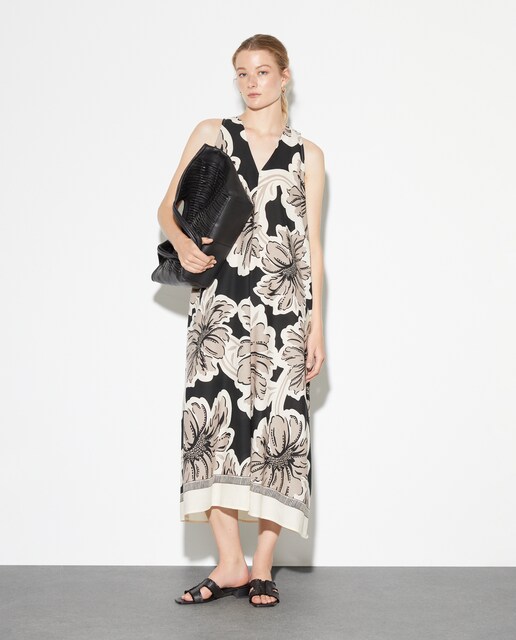 Imagem 0 de Vestido sem Mangas Comprido com Estampado