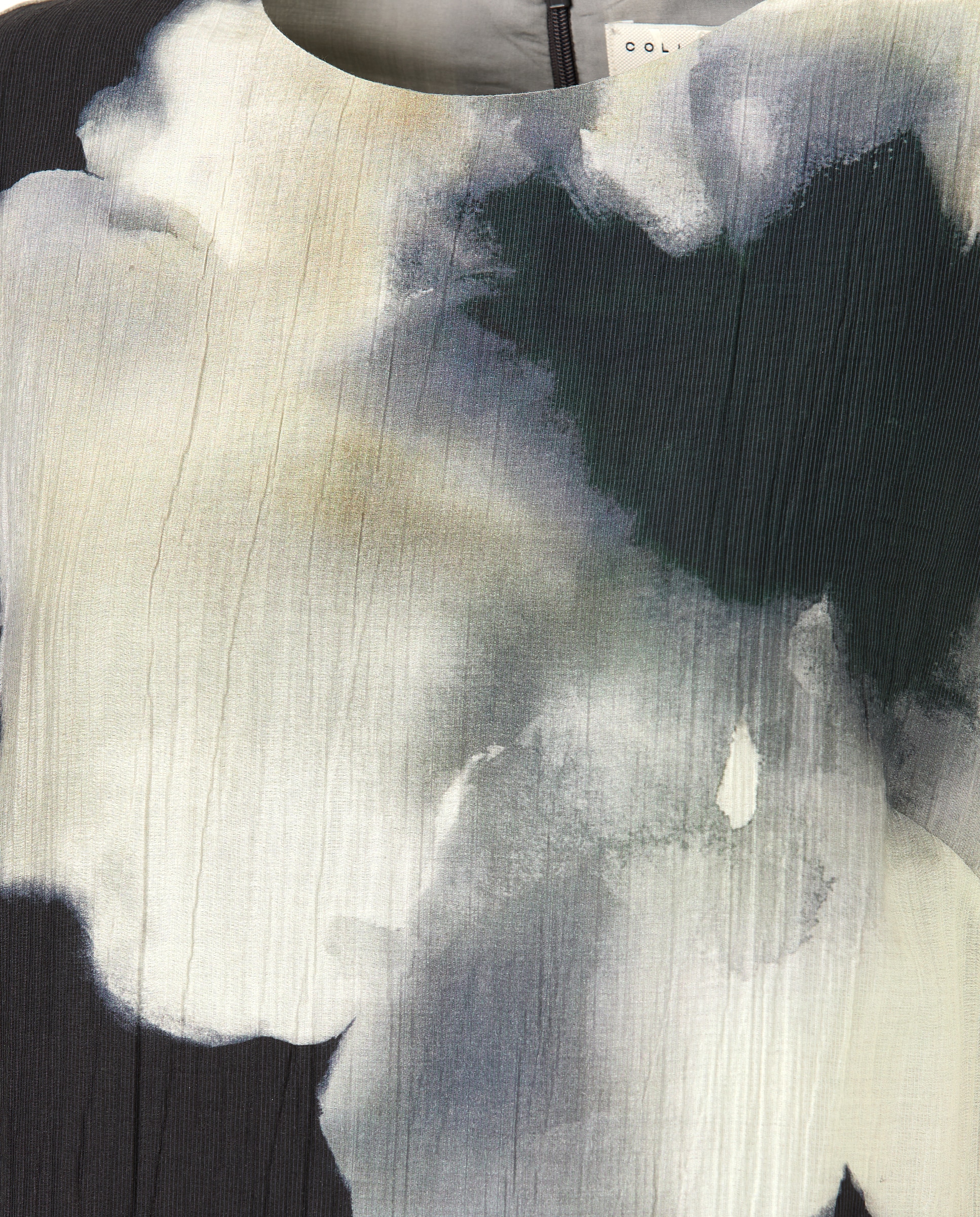 Vestido sem mangas e com estampado floral Preto-6