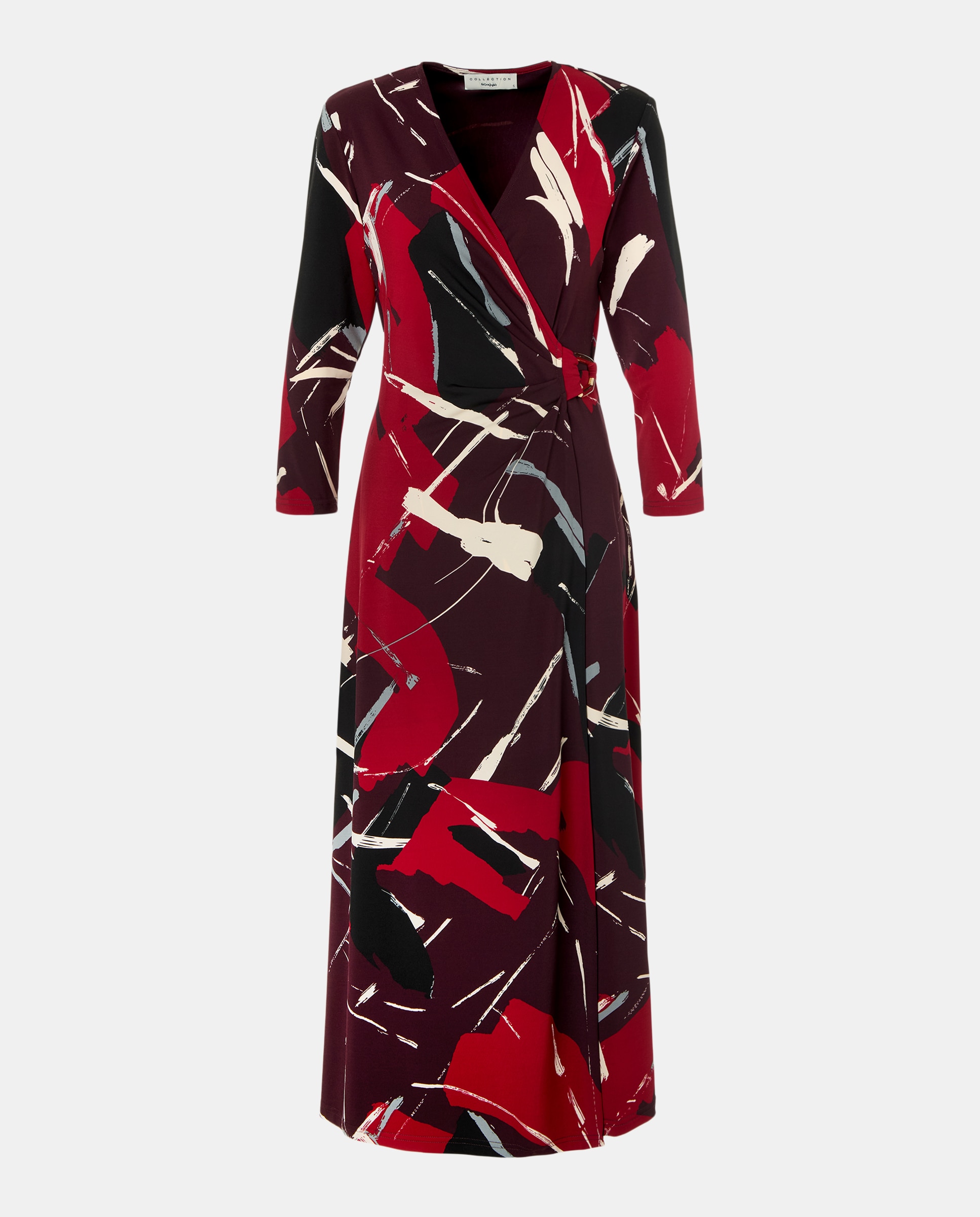 Vestido Midi Estampado Rosa-4