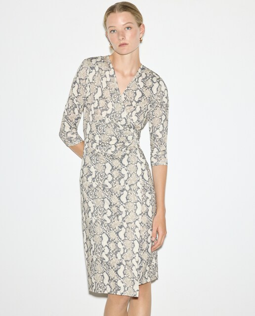 Imagen 0 de Vestido midi de manga larga de mujer