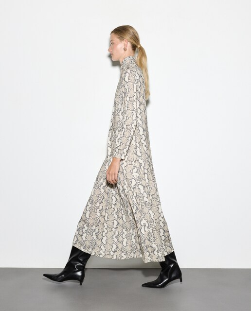 Imagen 0 de Vestido midi de manga larga de mujer