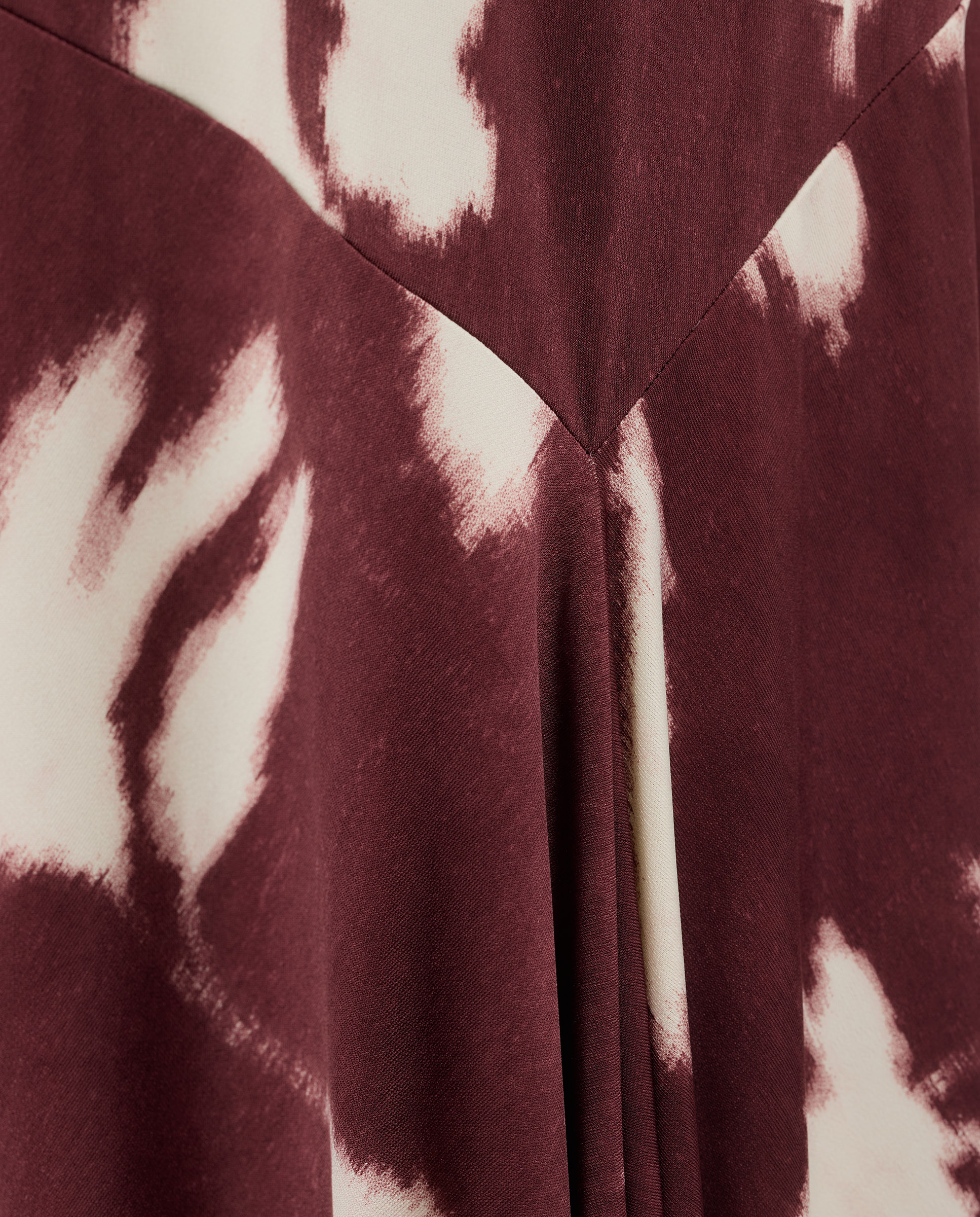 Vestido ITY Estampado com Decote em Bico e Manga Comprida Rosa-5