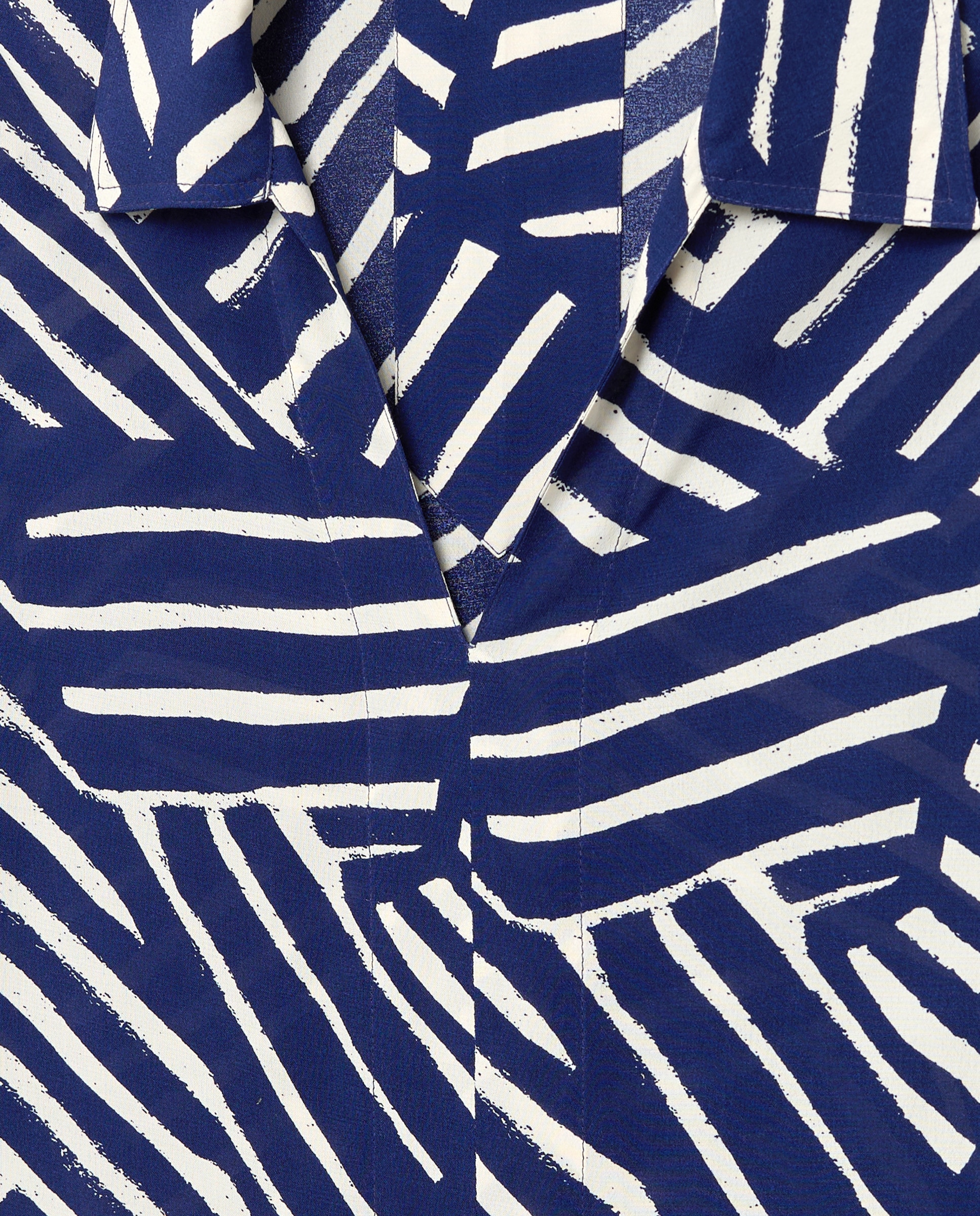 Vestido de Viscose com Manga Comprida e Estampado Azul-5