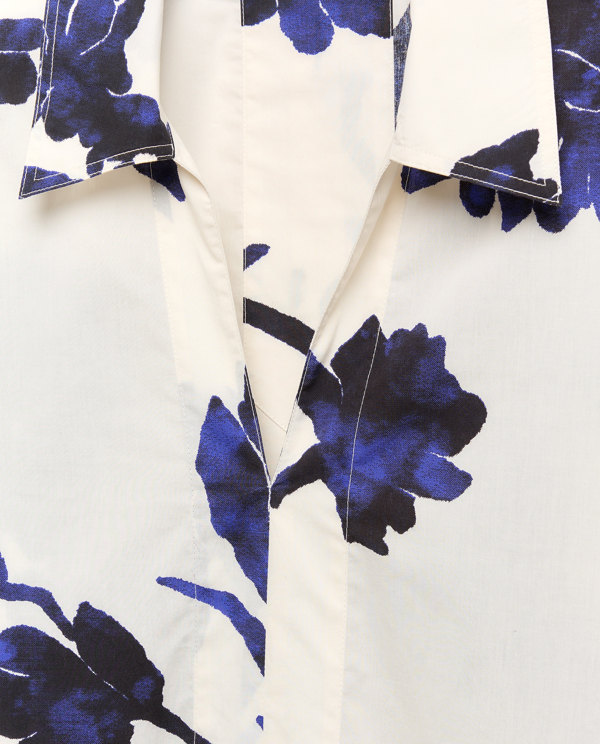 Imagen 7 de Vestido manga larga viscosa estampado - Woman El Corte Inglés - Azul marino Blanco