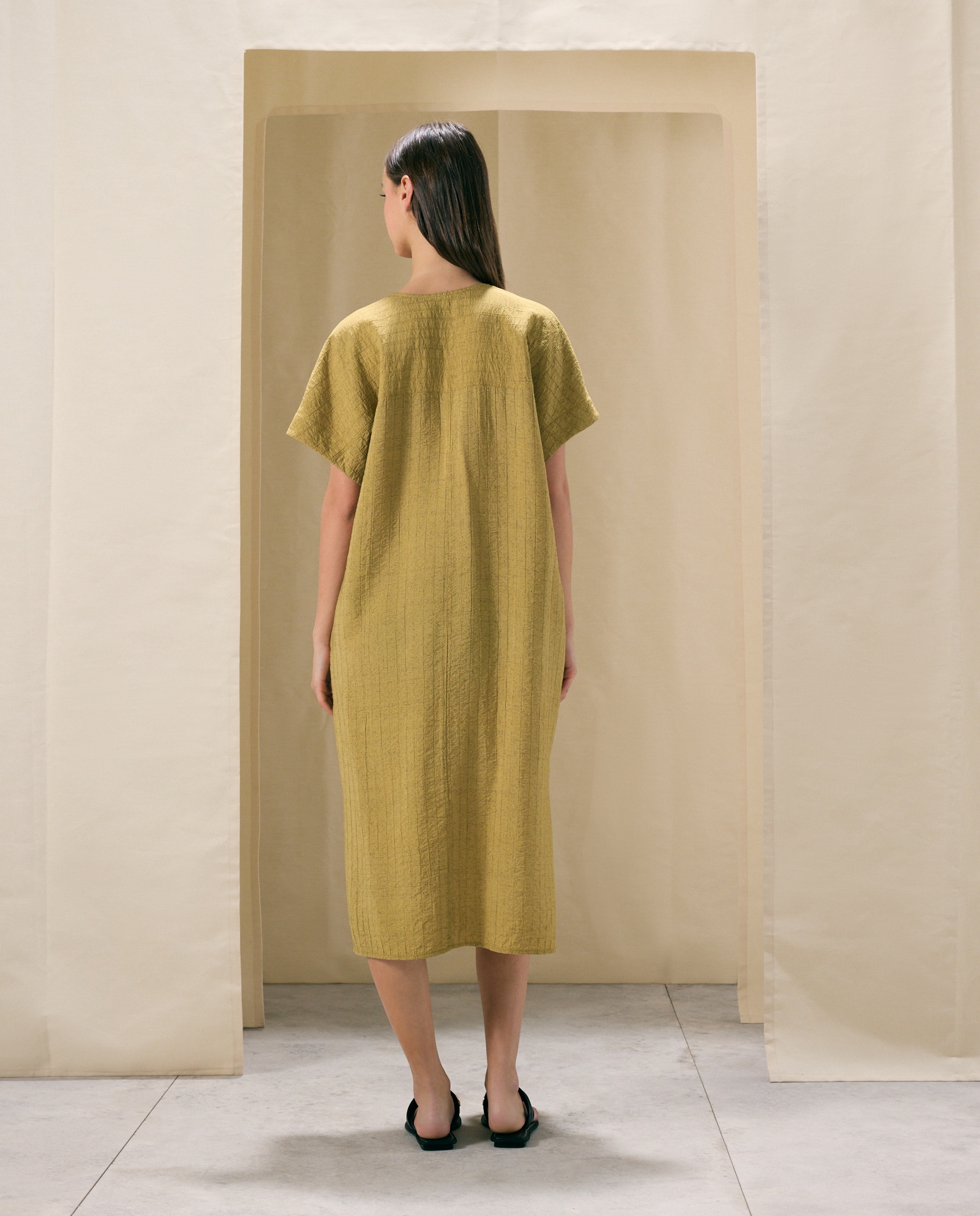 Vestido kaftán palmera - Woman El Corte Inglés - Marrón Marrón-3
