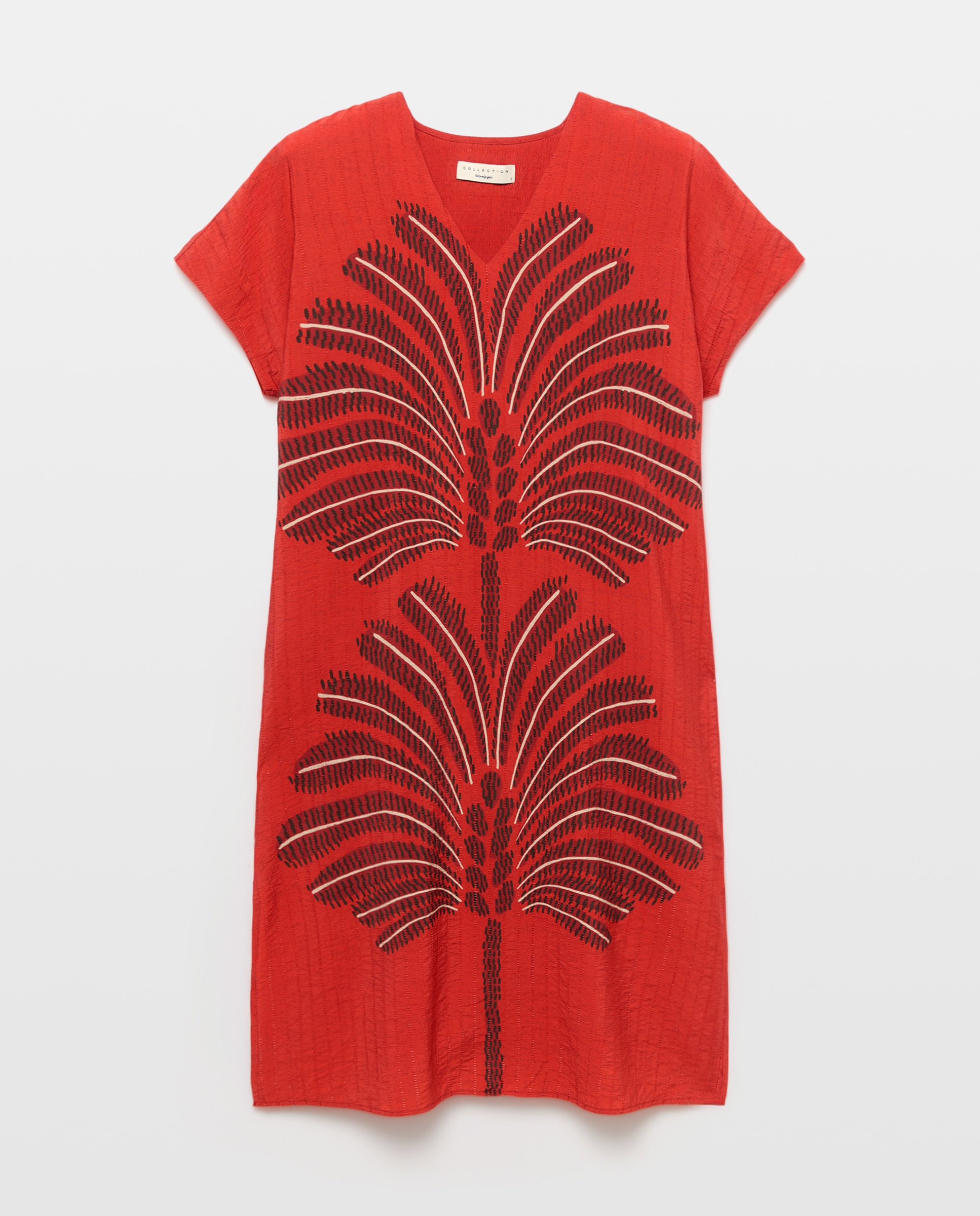Vestido kaftán palmera - Woman El Corte Inglés - Amarillo Amarillo-5