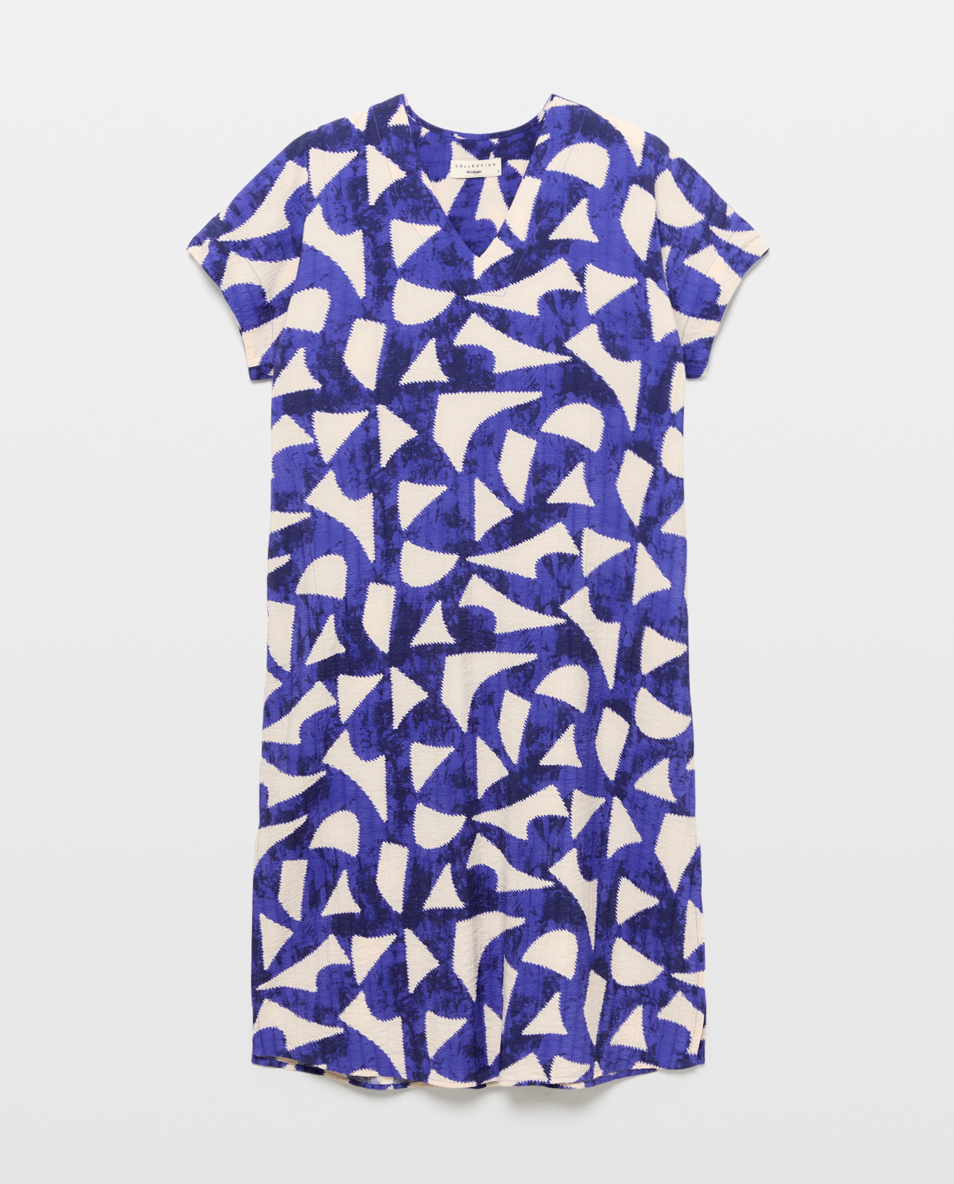 Vestido kaftán palmera - Woman El Corte Inglés - Azul Azul-5