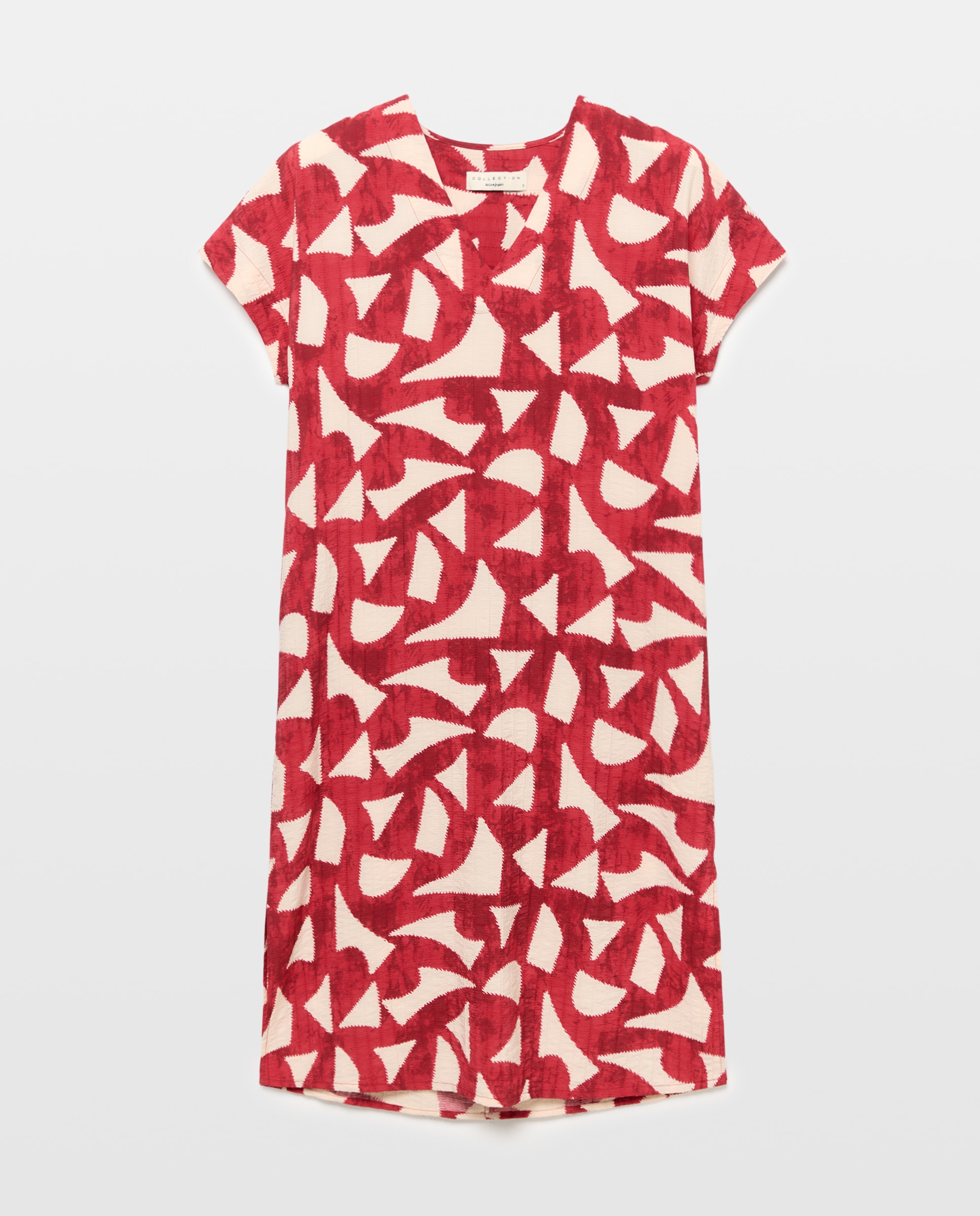 Vestido Kaftan com Palmeira Vermelho-6