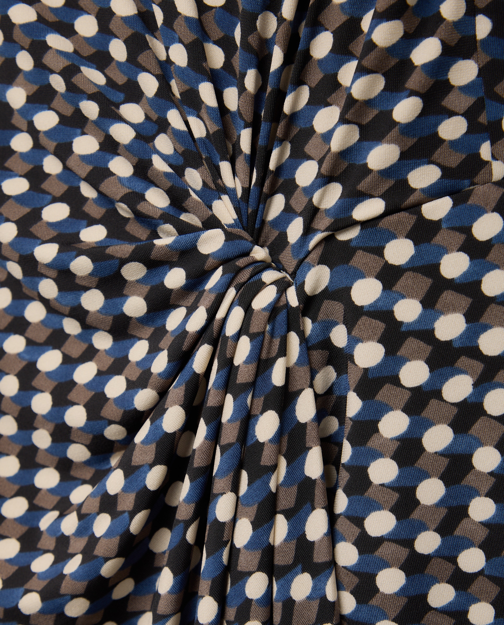 Imagen 5 de Vestido de mujer con manga larga y estampado de topos - Woman El Corte Inglés - Azul Azul