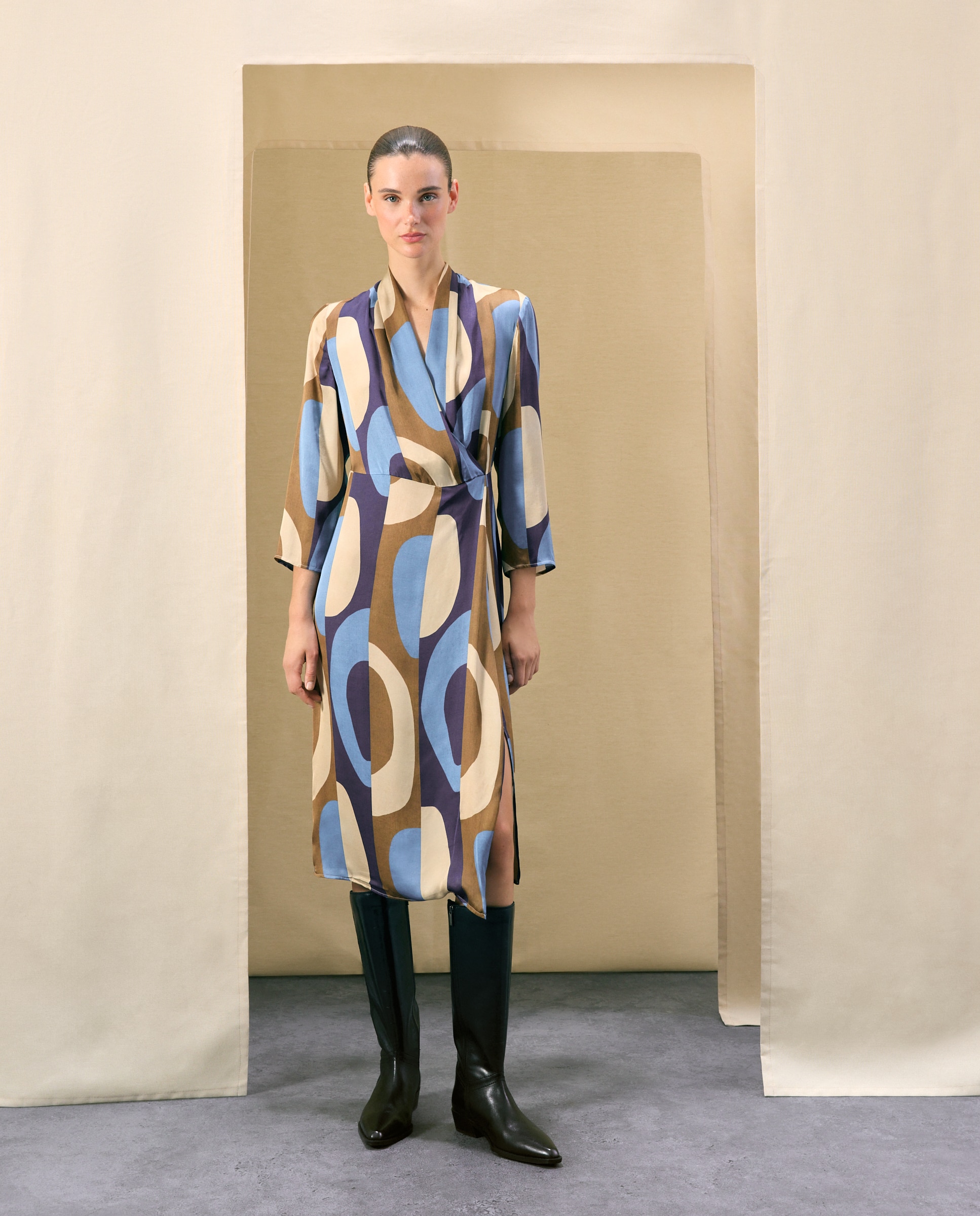 Imagen 2 de Vestido estampado posicional óvalos - Woman El Corte Inglés - Azul Azul