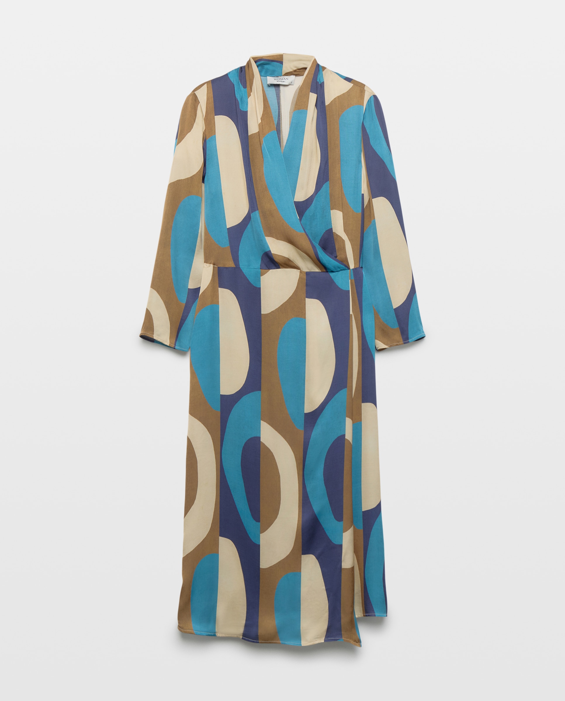Imagem 0 de Vestido com Estampado Posicional de Figuras Ovais