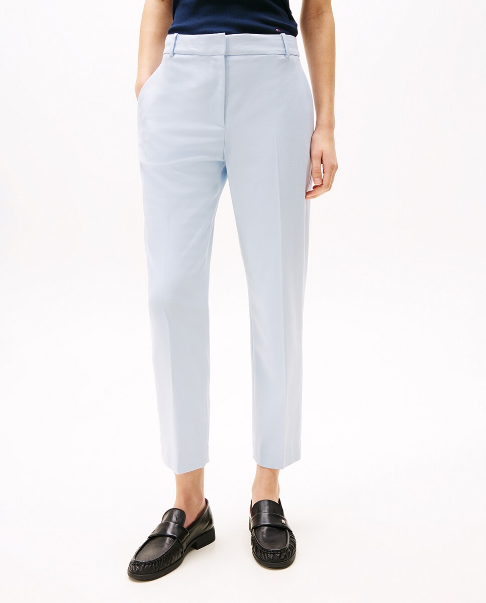 Calças Chino Slim Straight Azul-claro-2