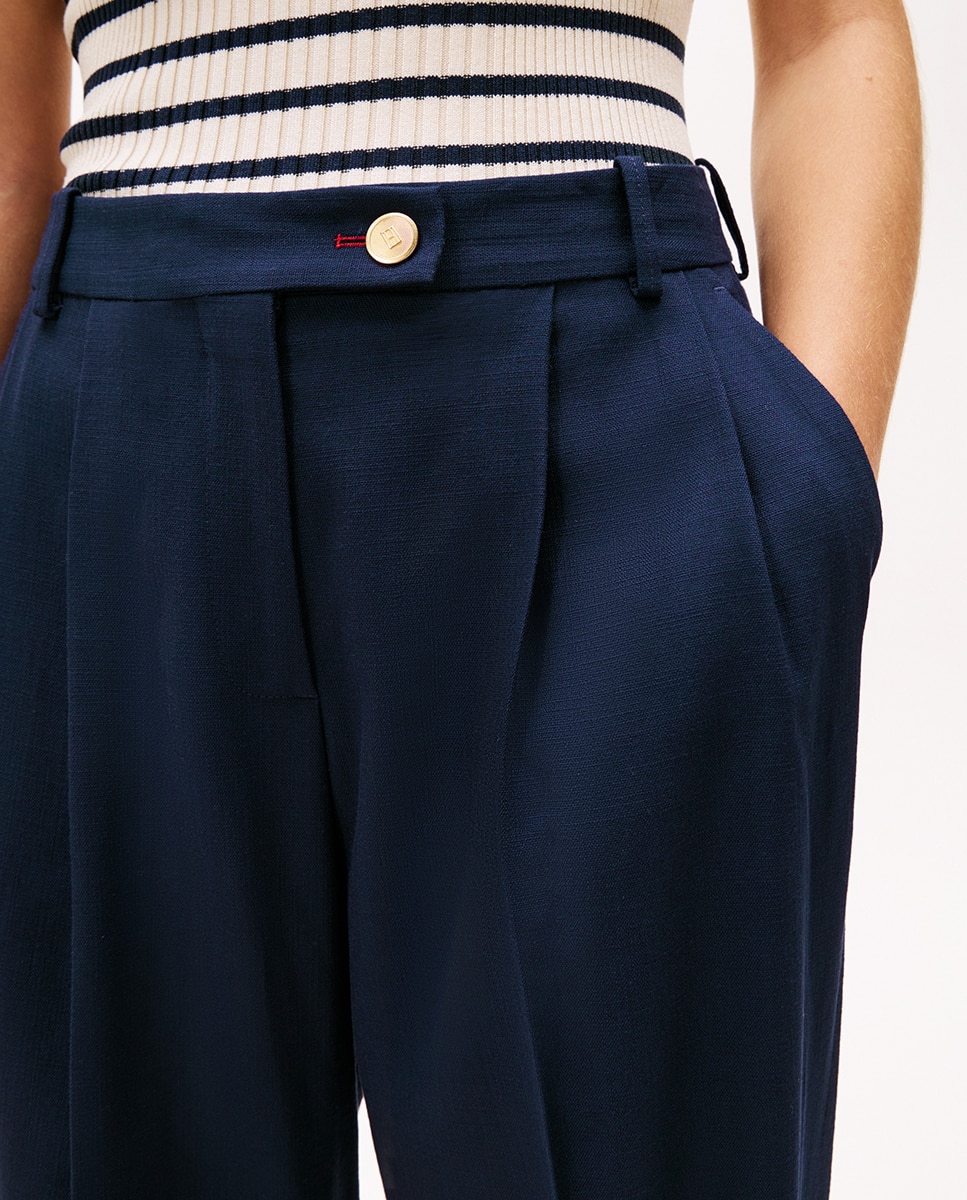 TH X SRG Calças Wide Leg Azul-marinho-4
