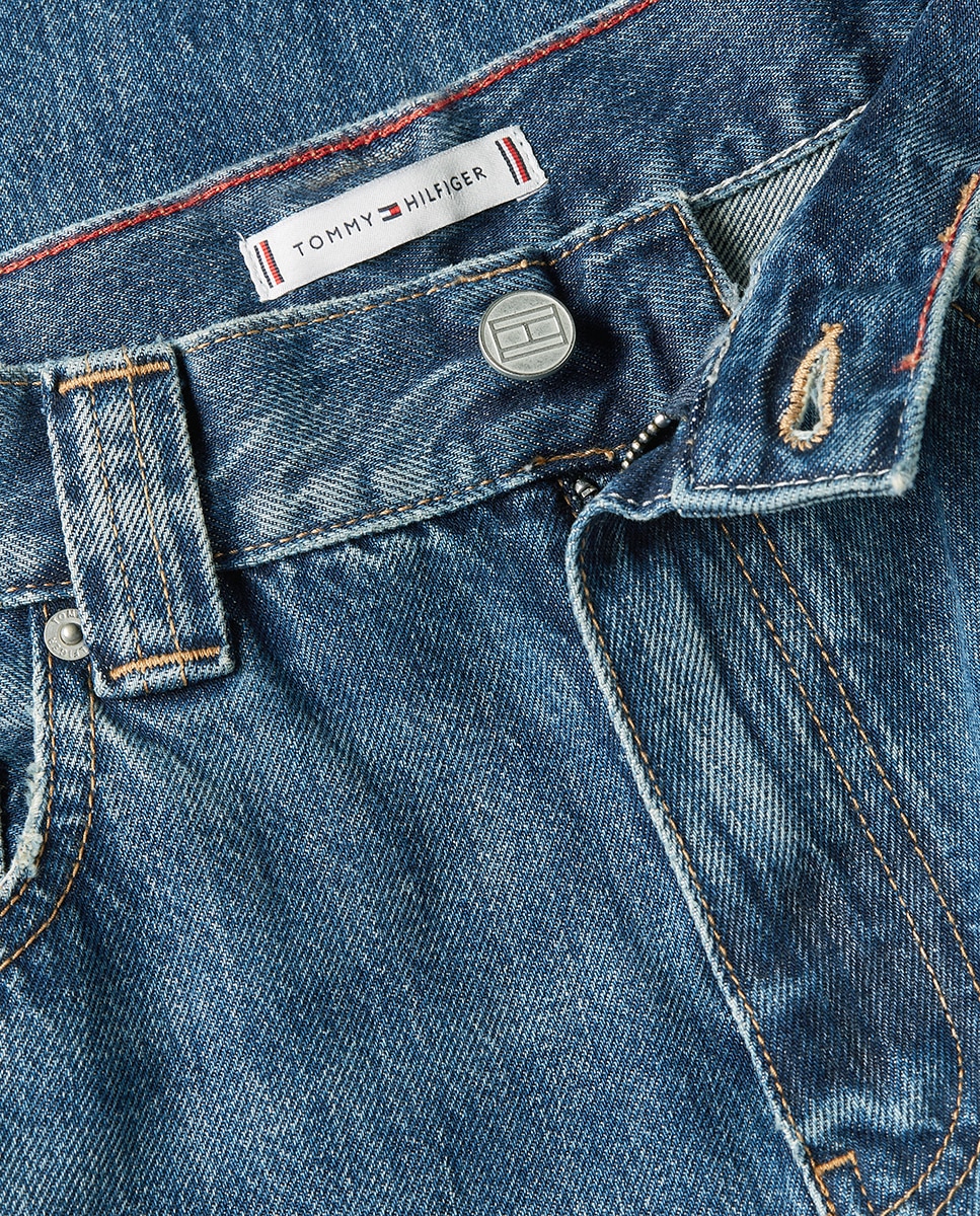 Jeans Wide Leg com Cintura Regular Azul-6