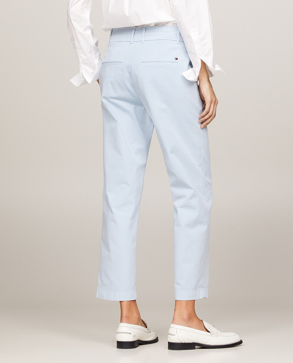 Calças Chino Slim Straight Azul-claro-2