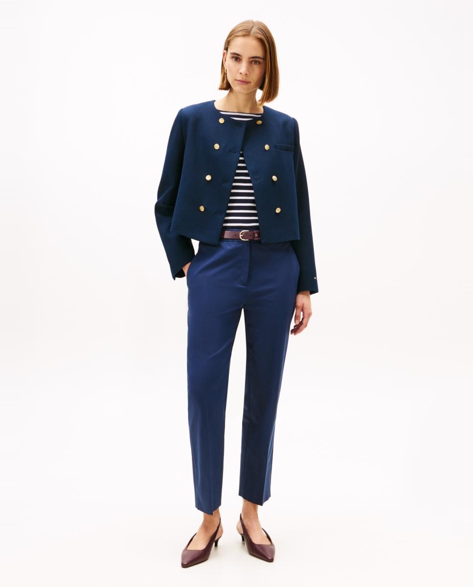 Calças Chino Clássicas Azul-marinho-1