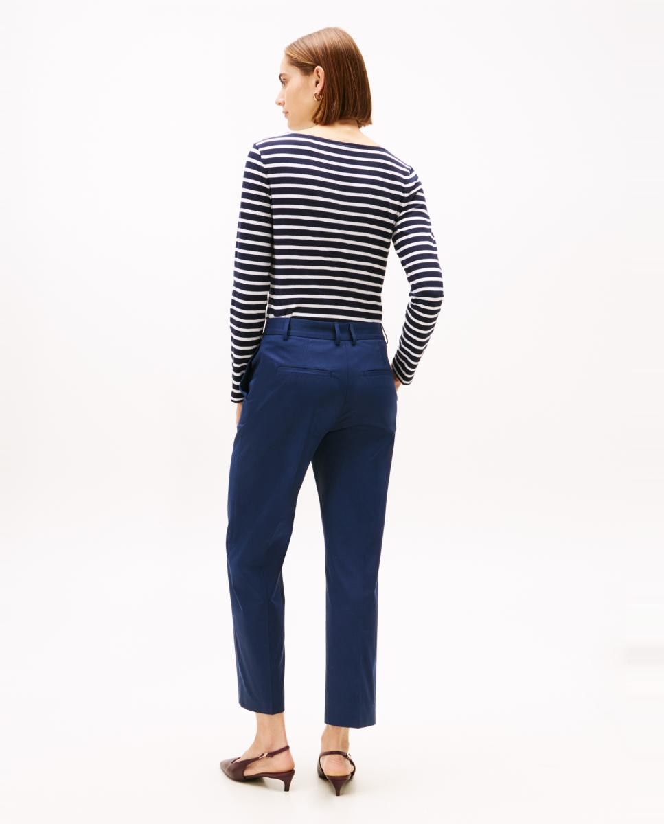 Calças Chino Clássicas Azul-marinho-4