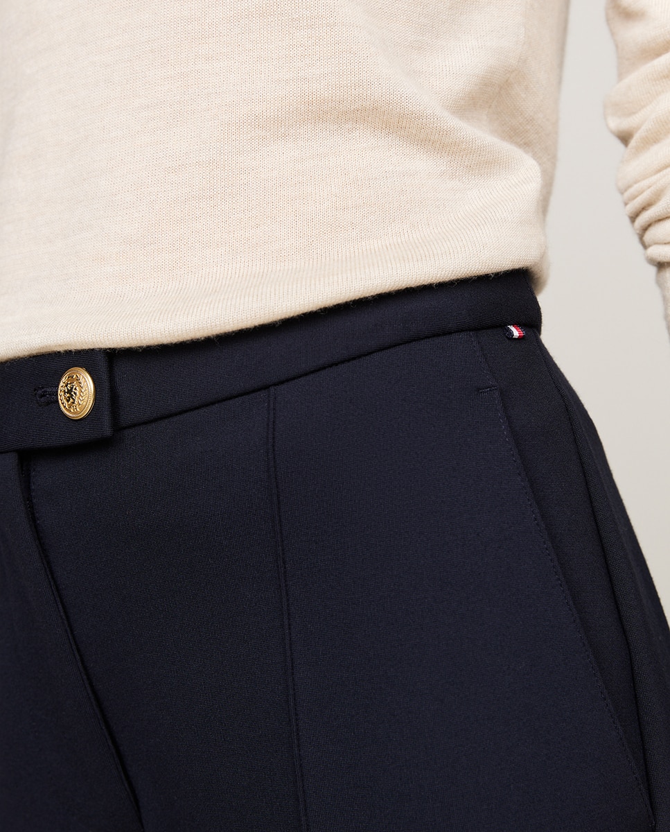 Calças Regular Slim Fit Azul-marinho-4