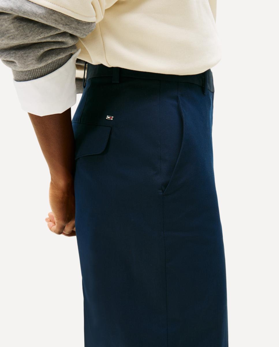 Calças Chino Wide Leg Azul-marinho-3