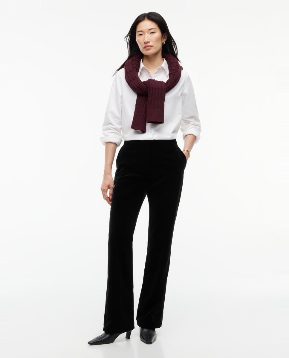 Imagen 0 de Pantalón de mujer de tercipelo acampanado Negro