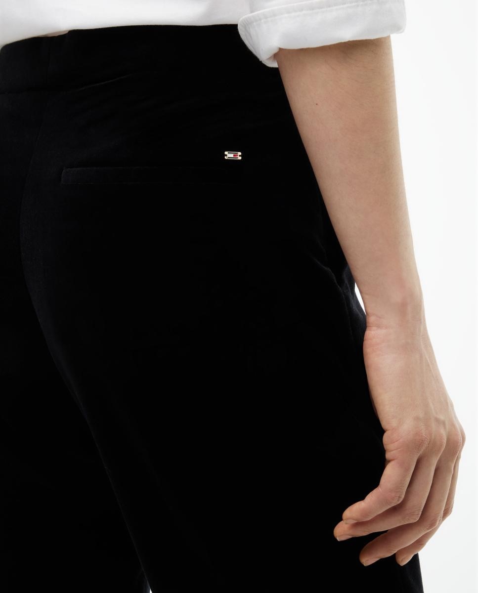 Pantalón de mujer de tercipelo acampanado - Tommy Hilfiger - Negro Negro-2