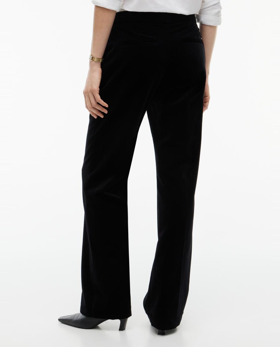 Pantalón de mujer de tercipelo acampanado - Tommy Hilfiger - Negro Negro-3