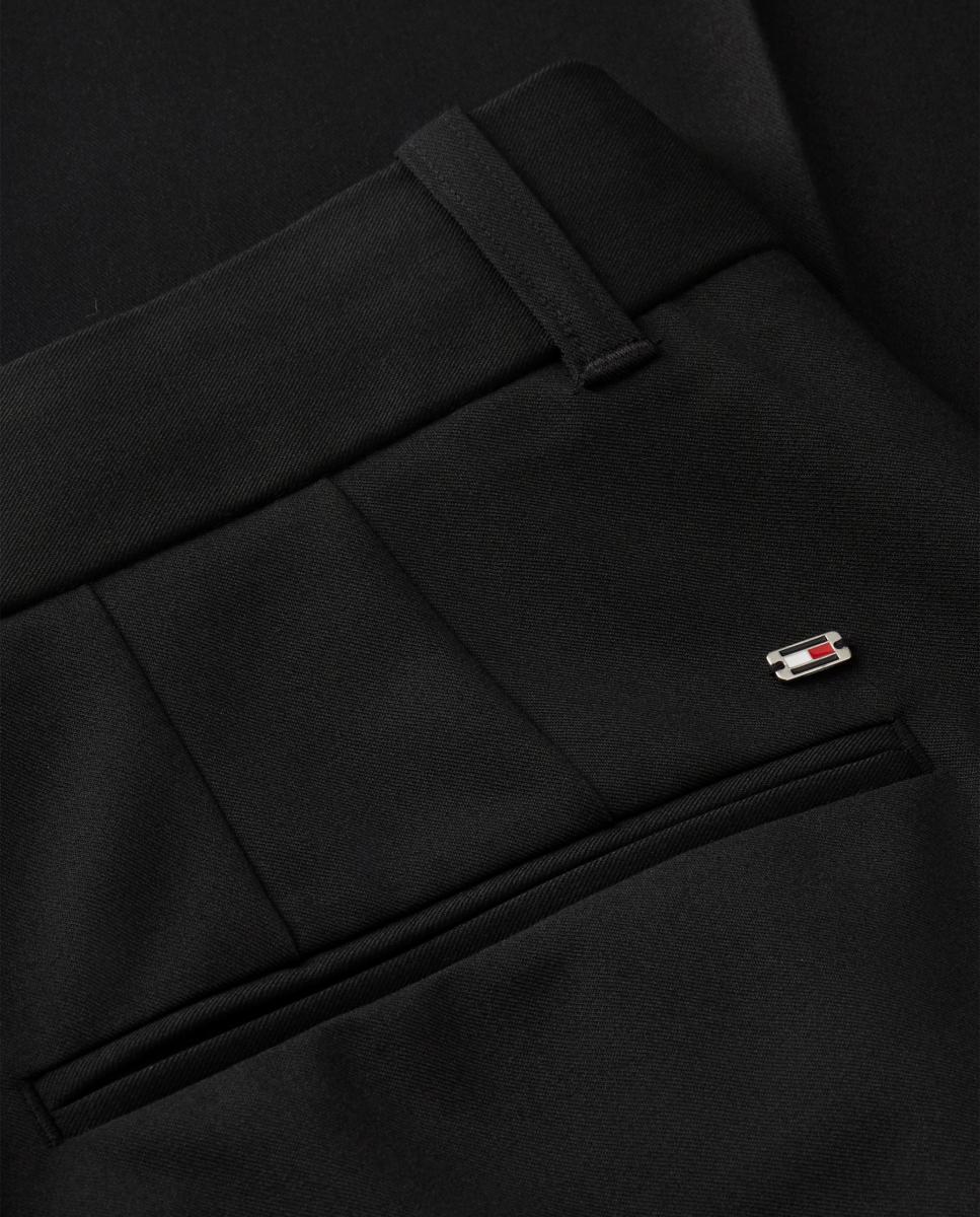 Pantalón de viscosa de mujer de pata ancha - Tommy Hilfiger - Negro Negro-3