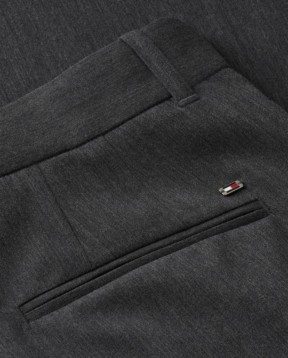 Pantalón de viscosa de mujer de pata ancha - Tommy Hilfiger - Gris claro Gris claro-3