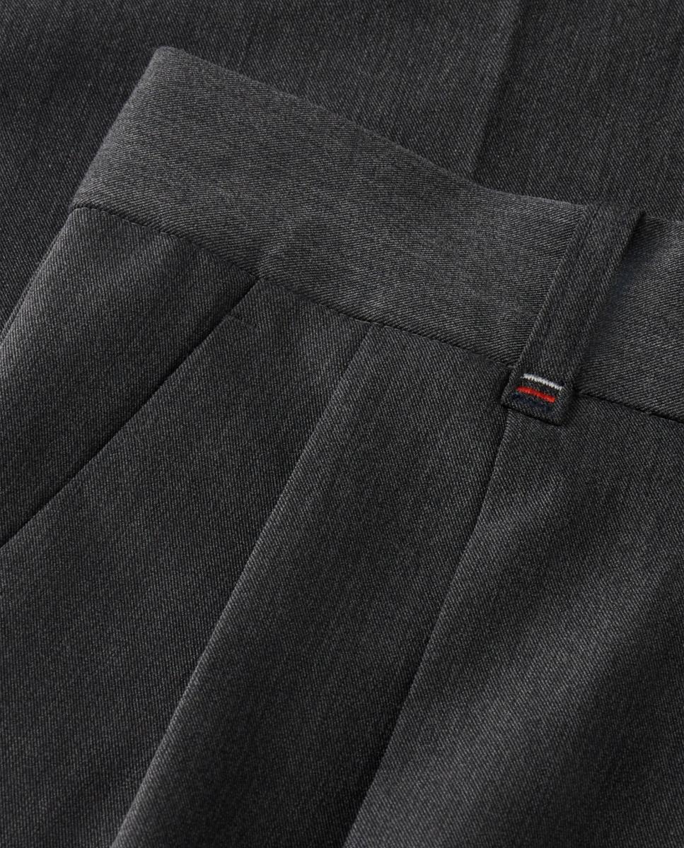 Pantalón de viscosa de mujer de pata ancha - Tommy Hilfiger - Gris claro Gris claro-4