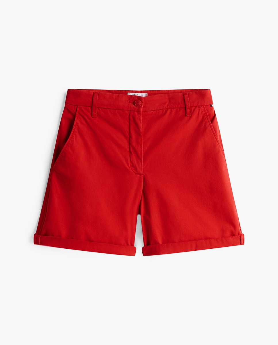 Calções Chino Vermelho-5