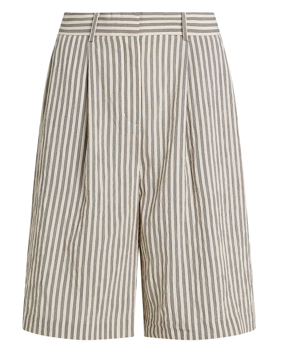 Bermudas de Linho com Pinças Preto-1