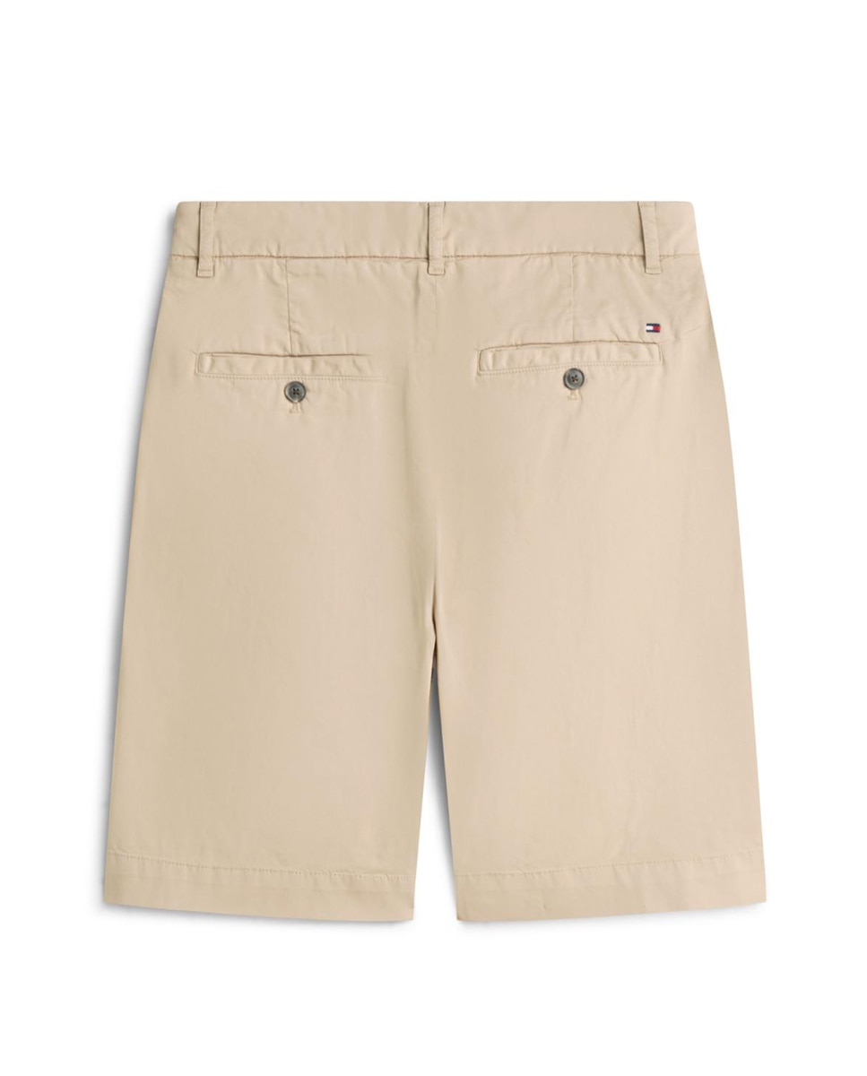 Bermudas Chino de Cintura Média e Corte Regular Bege-2