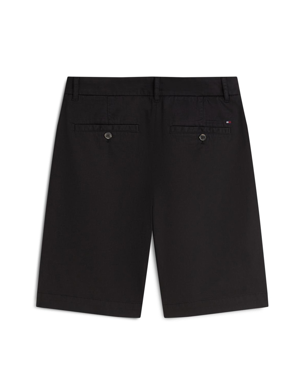 Bermudas Chino de Cintura Média e Corte Regular Preto-2