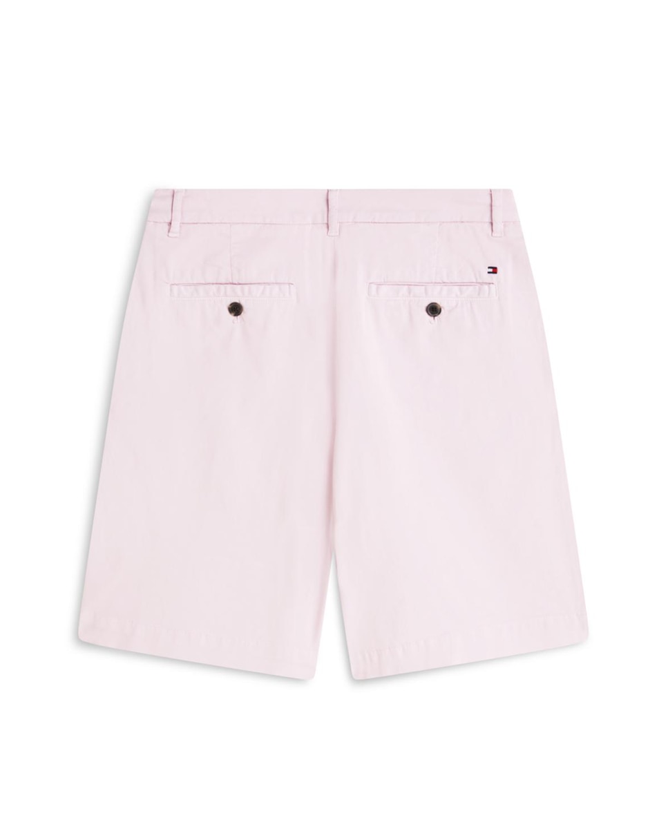 Bermudas Chino de Cintura Média e Corte Regular Rosa-claro-2